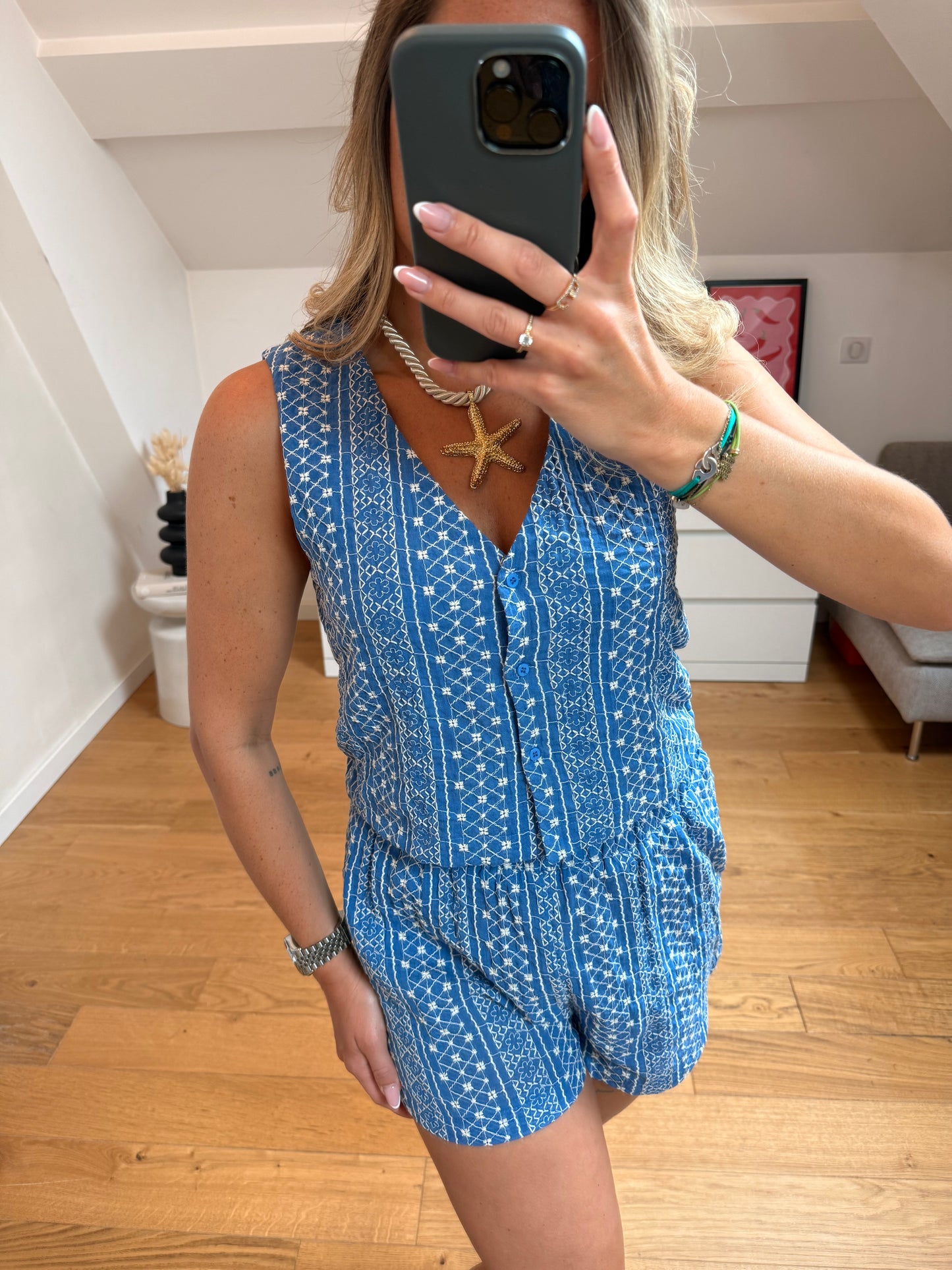 Short Loua - bleu