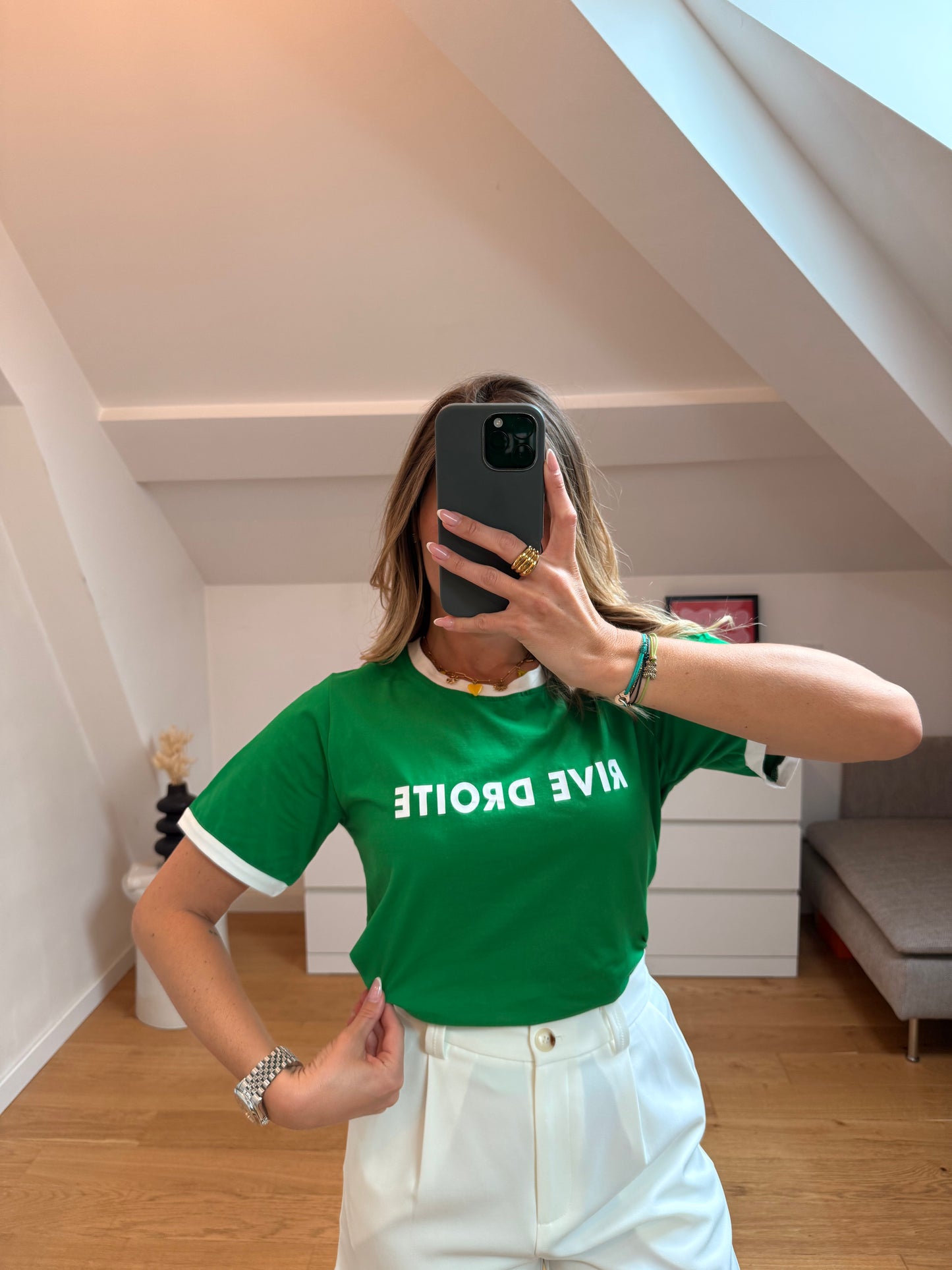 T-shirt Rive droite - vert