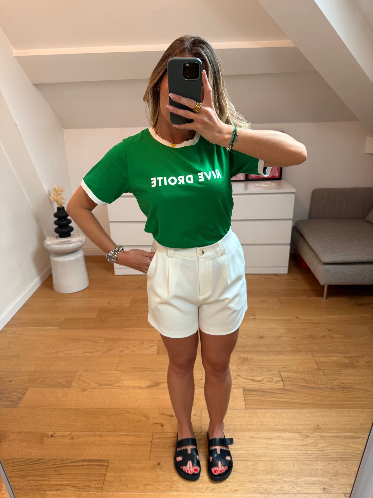 Short Flore - blanc