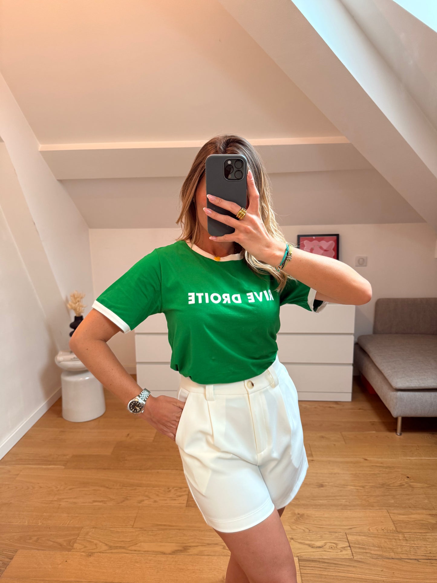 T-shirt Rive droite - vert