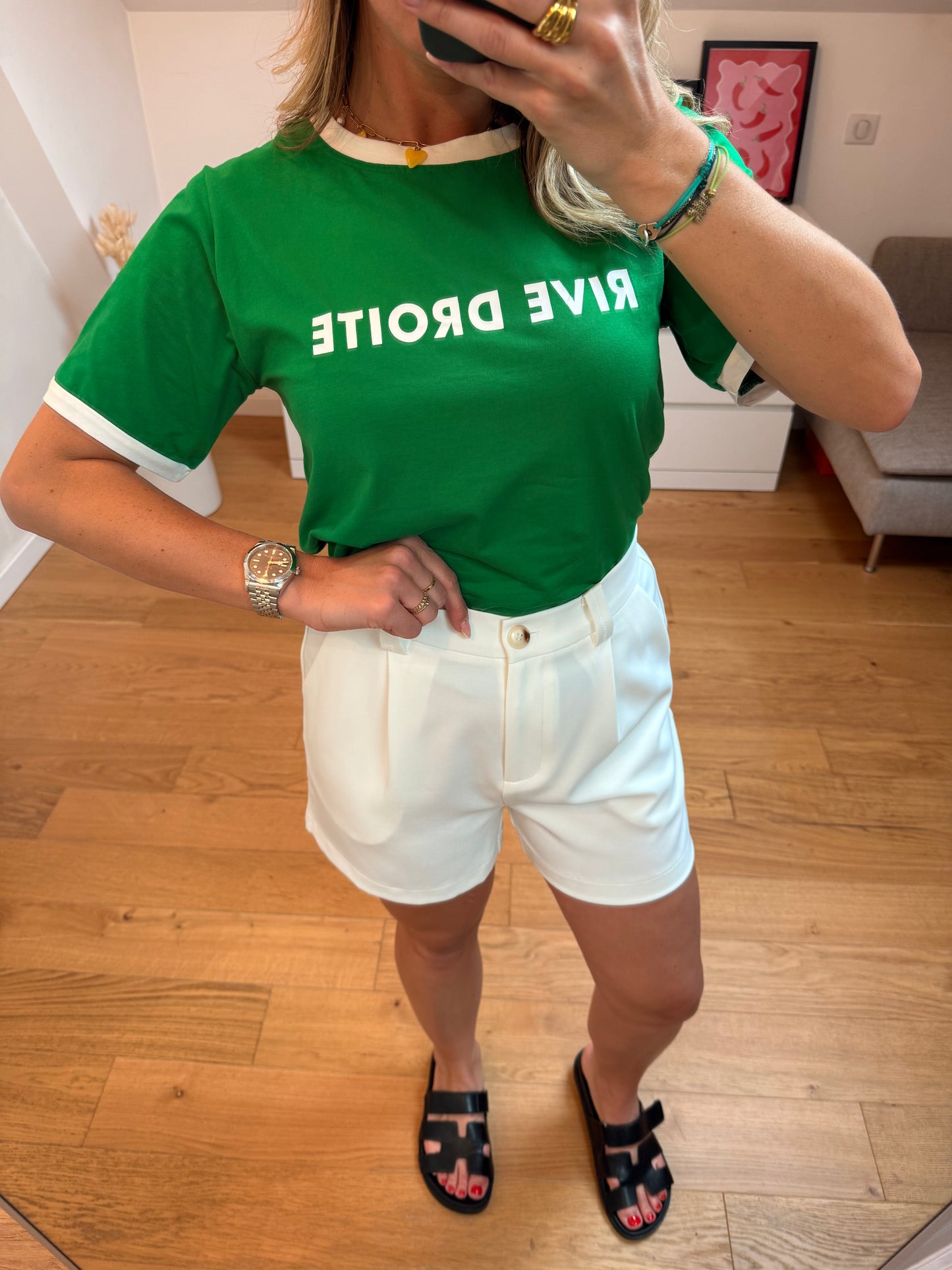 Short Flore - blanc
