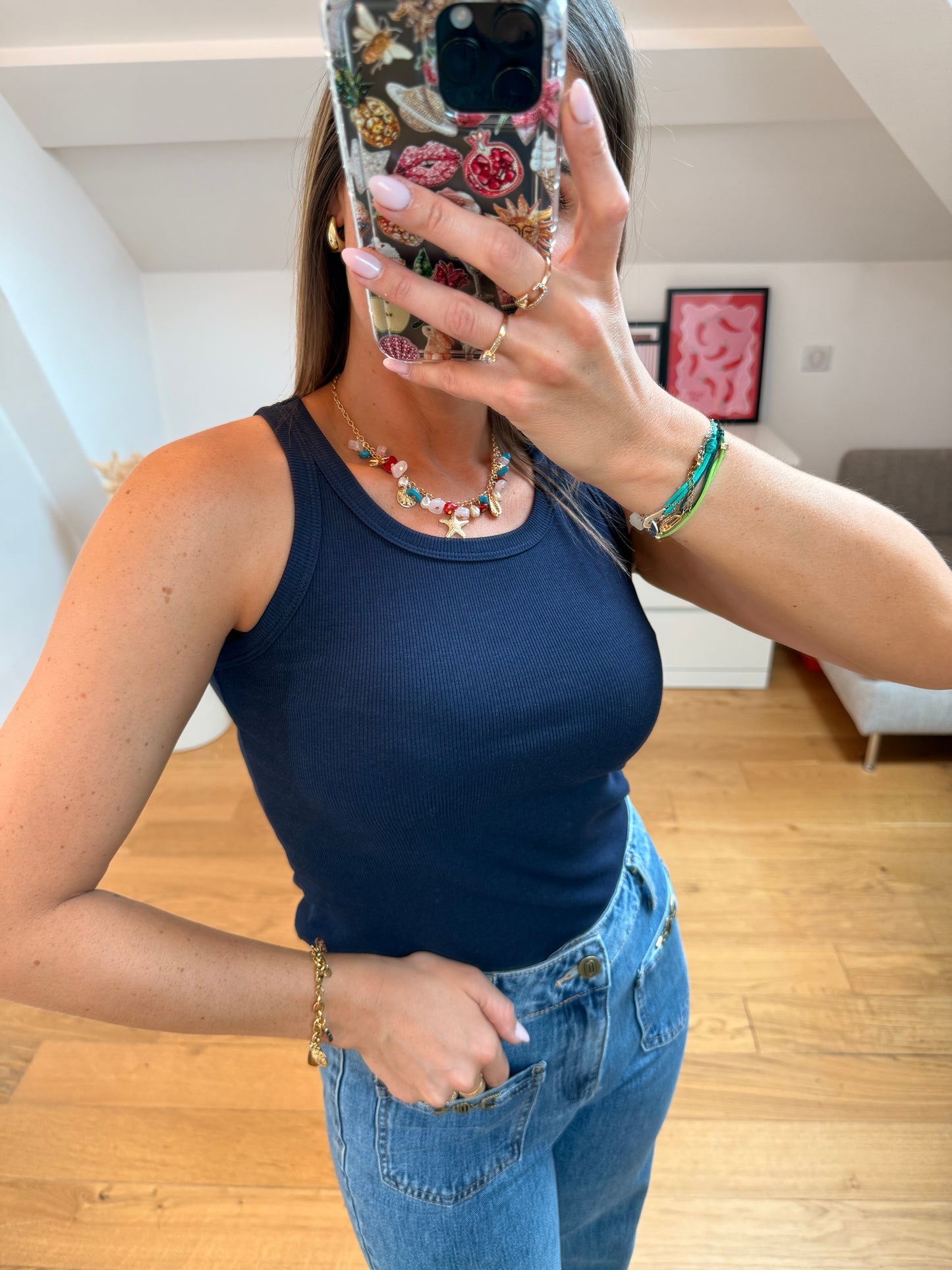 Top débardeur Lucia - bleu marine