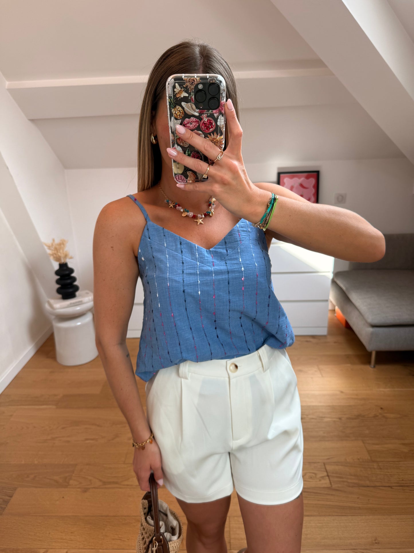 Top Malia - bleu