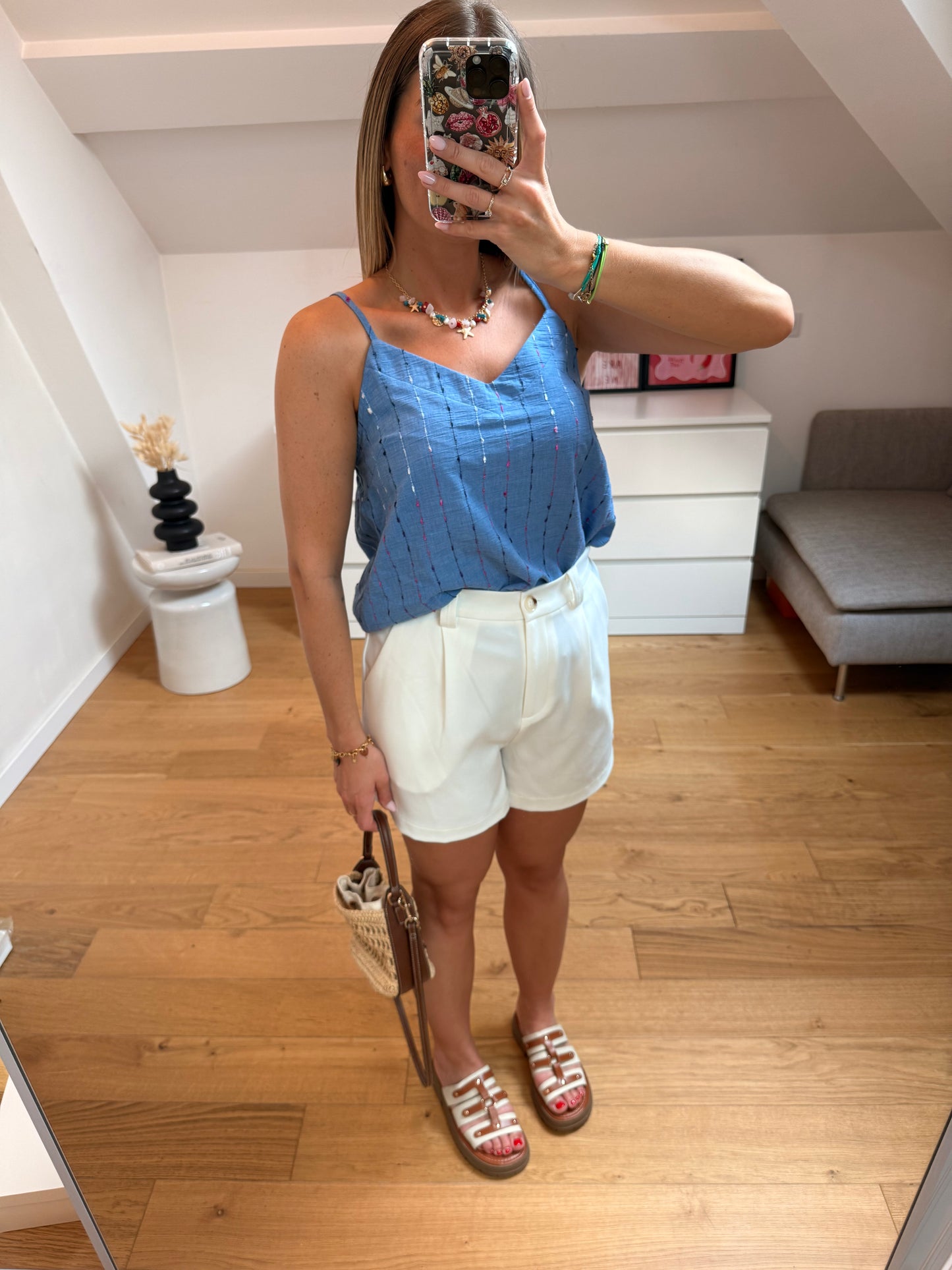 Top Malia - bleu