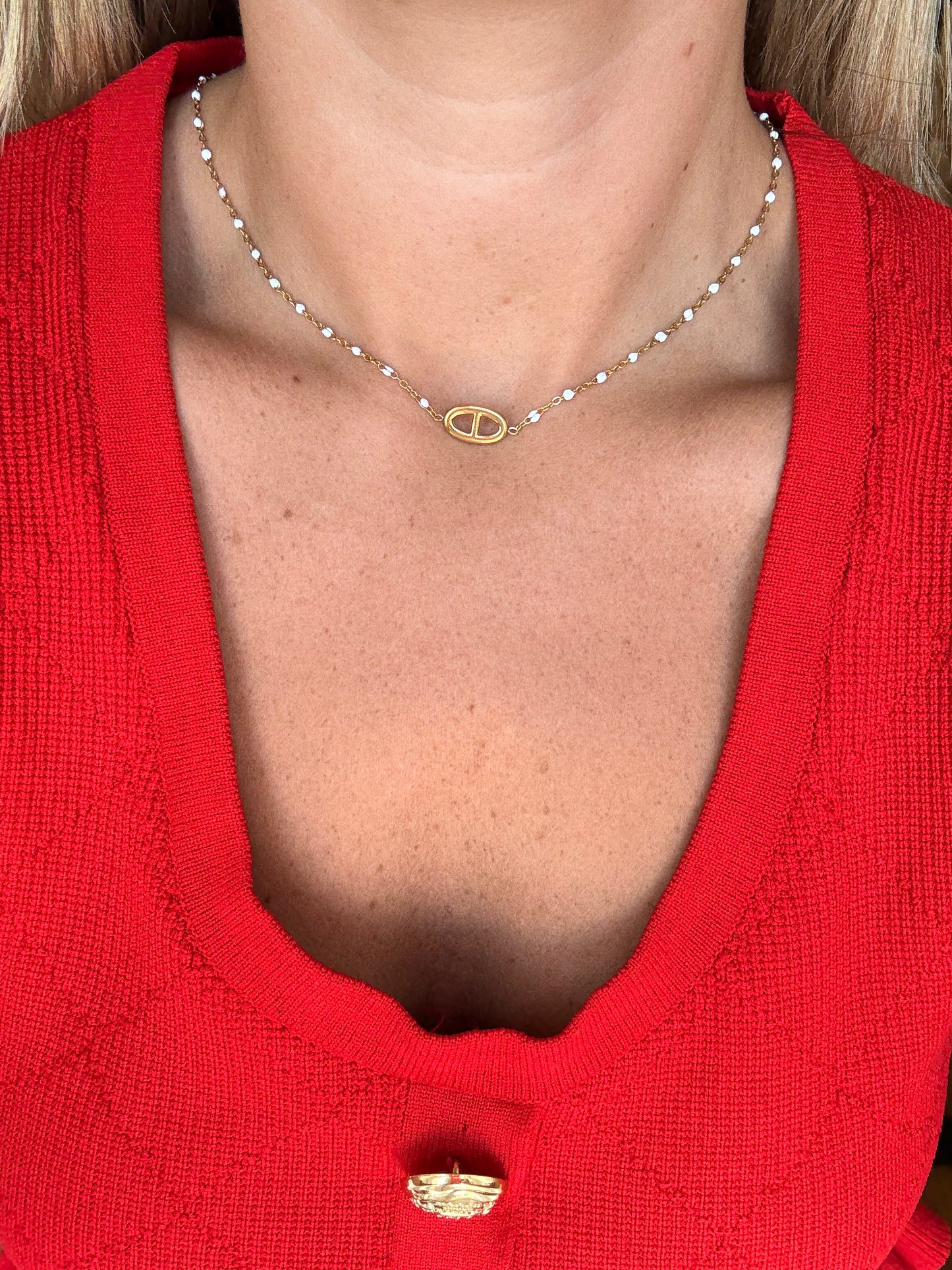 Collier Malia - blanc