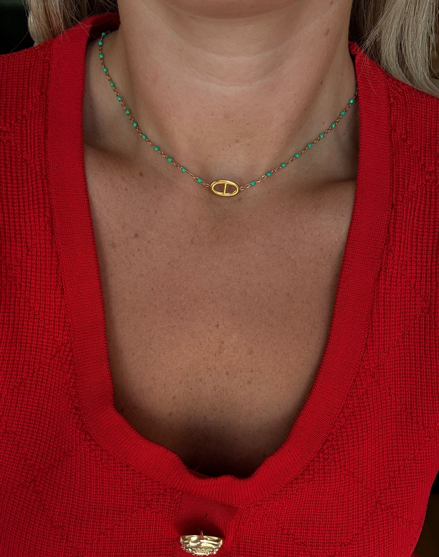 Collier Malia - vert d'eau