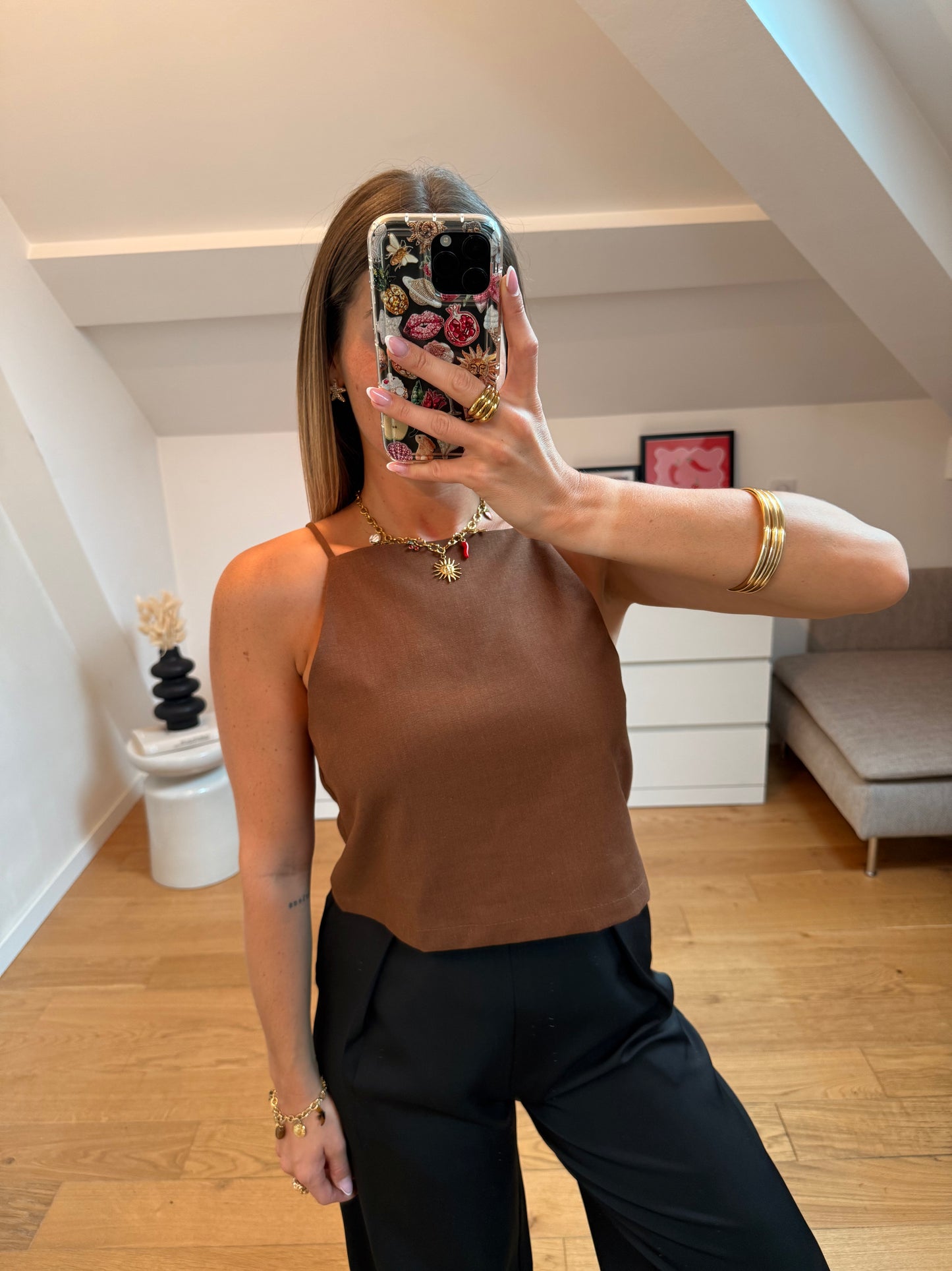 Top Valentina - brun