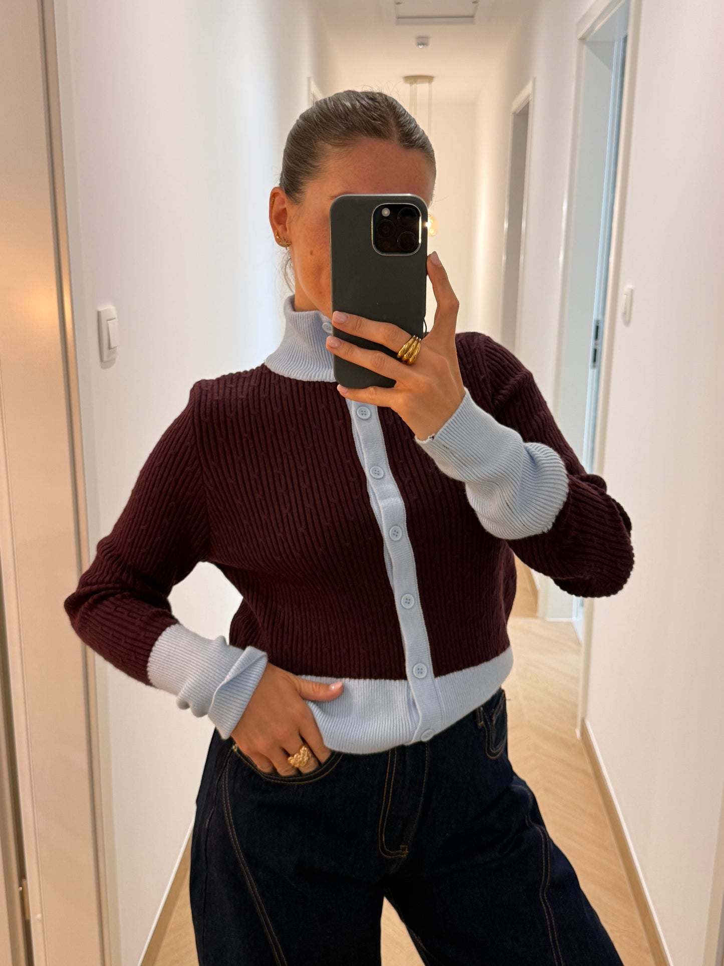 Gilet Manon - bordeaux