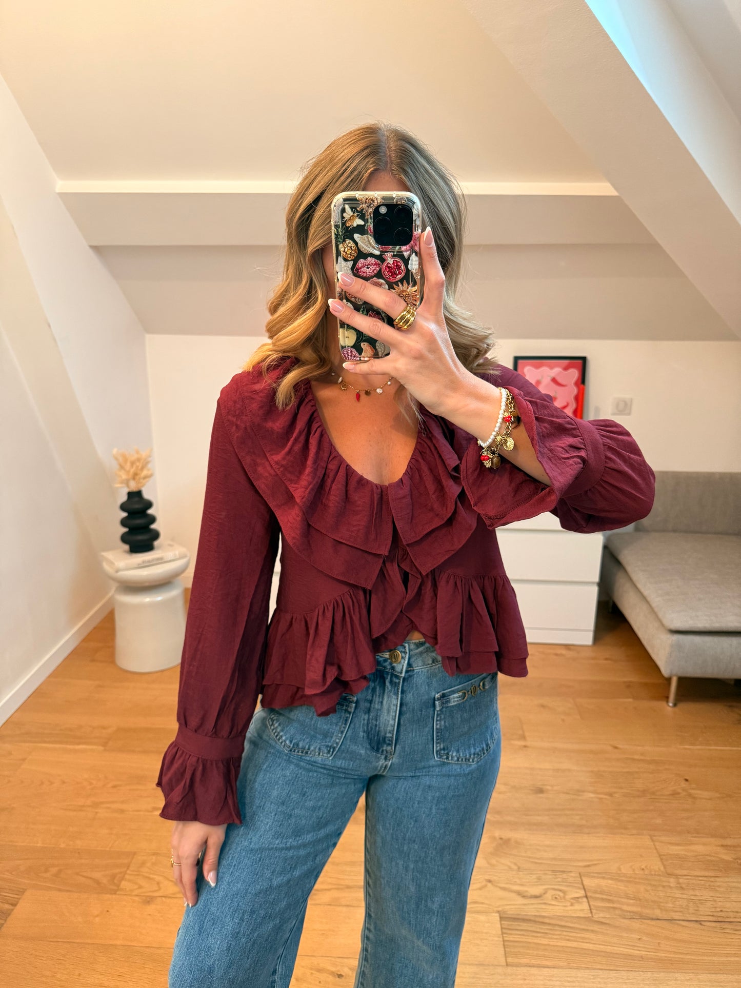 Blouse Louisa - bordeaux