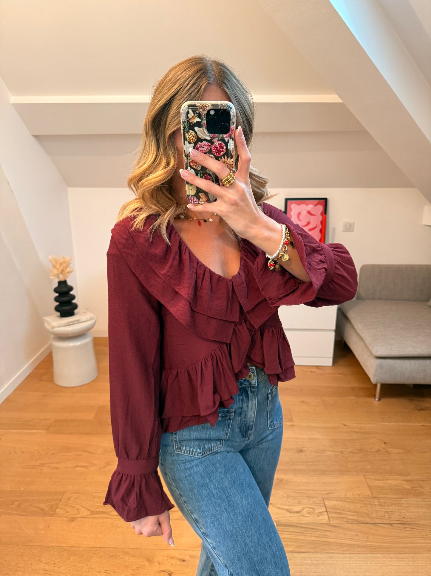 Blouse Louisa - bordeaux