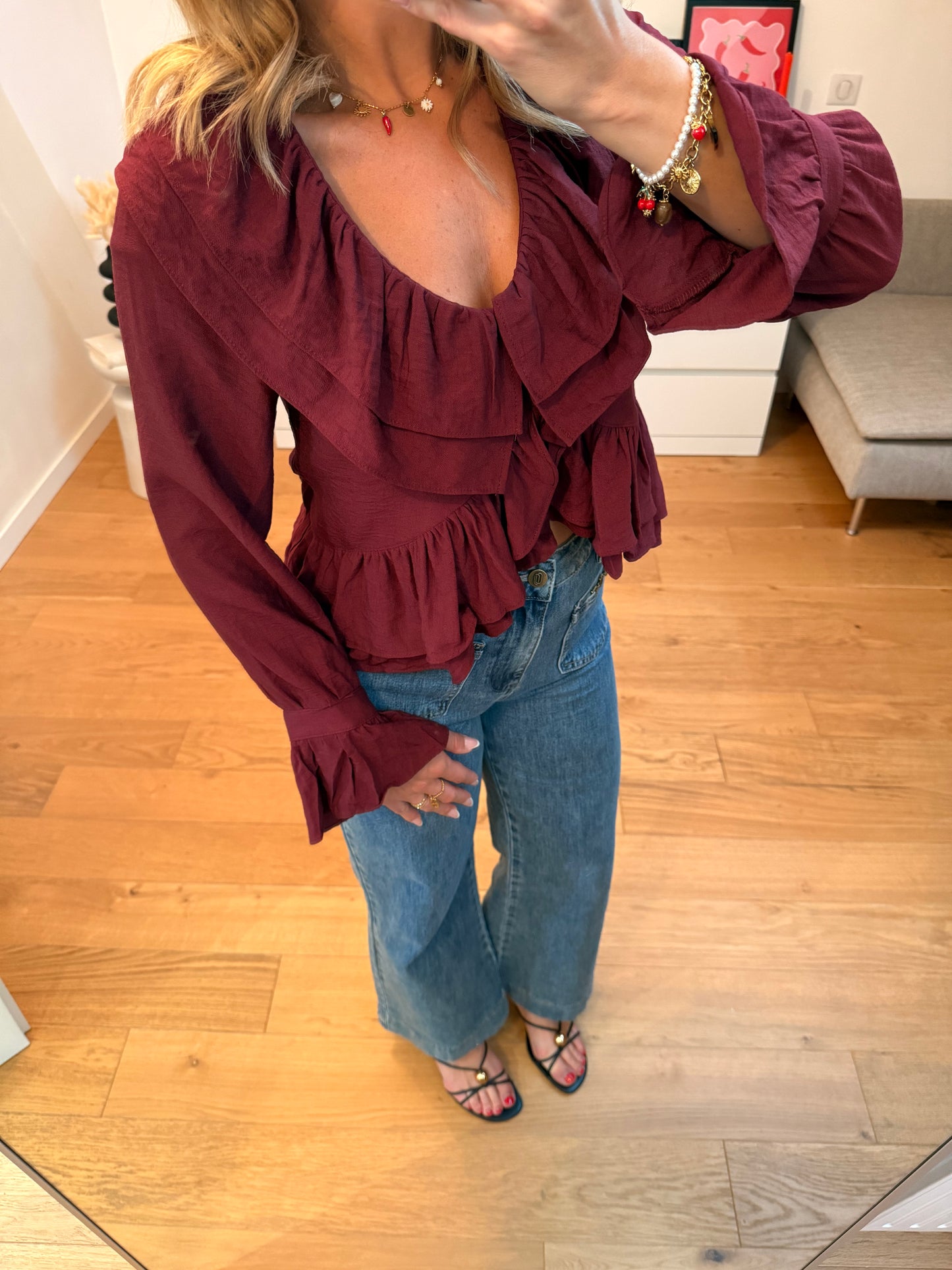 Blouse Louisa - bordeaux