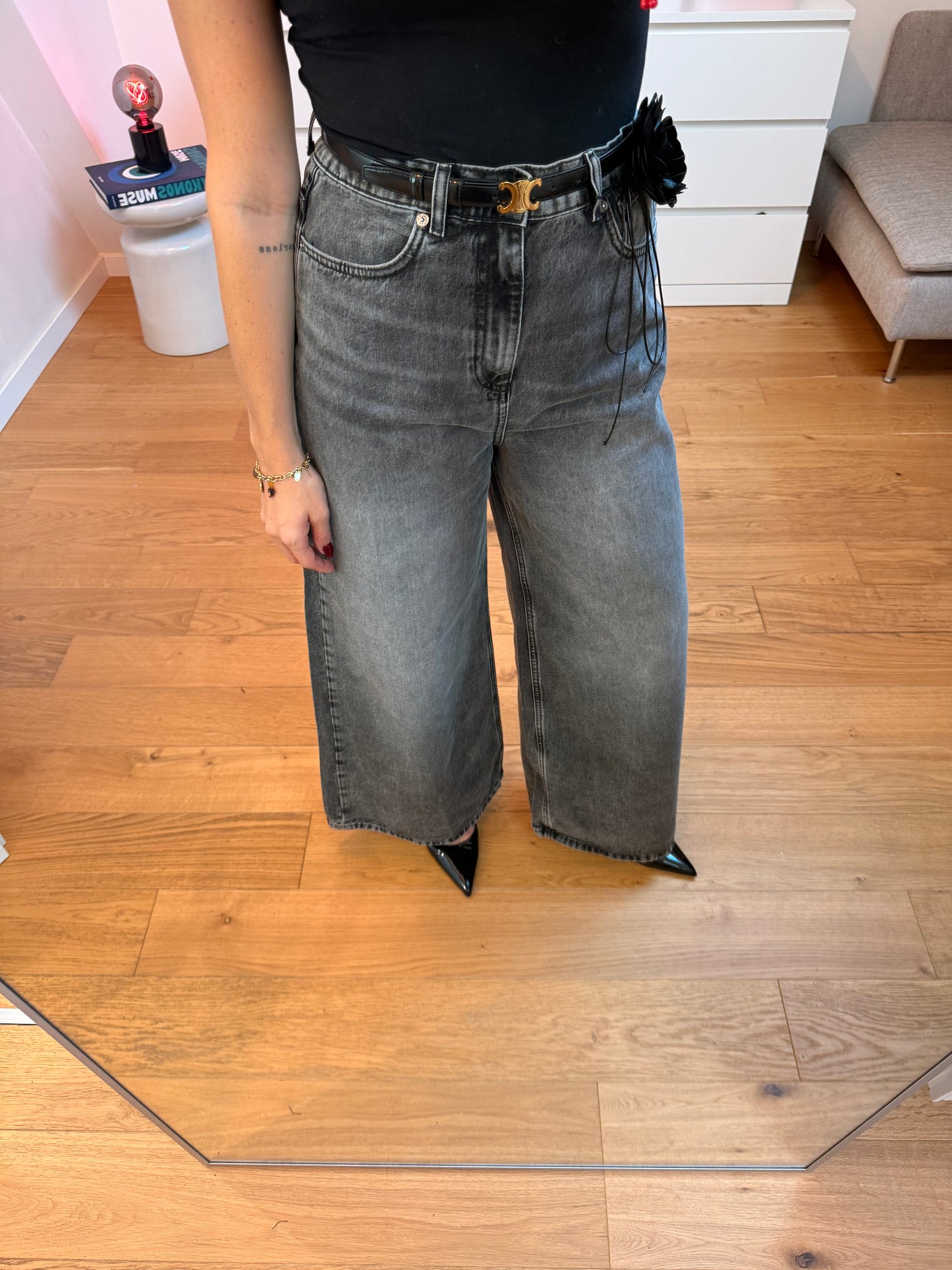 Jean Baggy - gris foncé