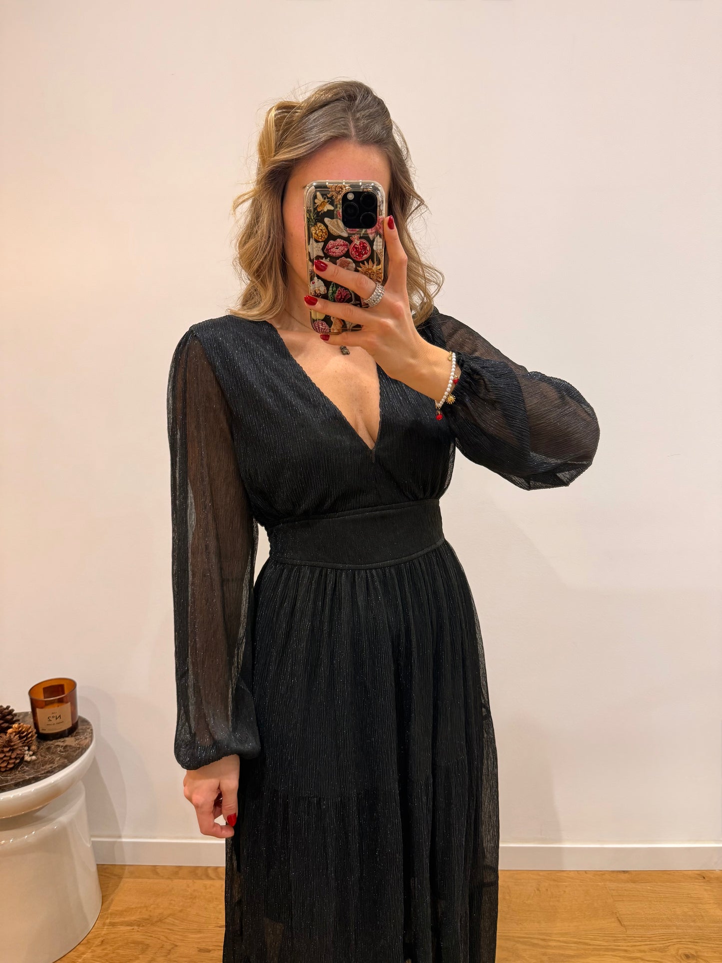 Robe longue Elara - bleu