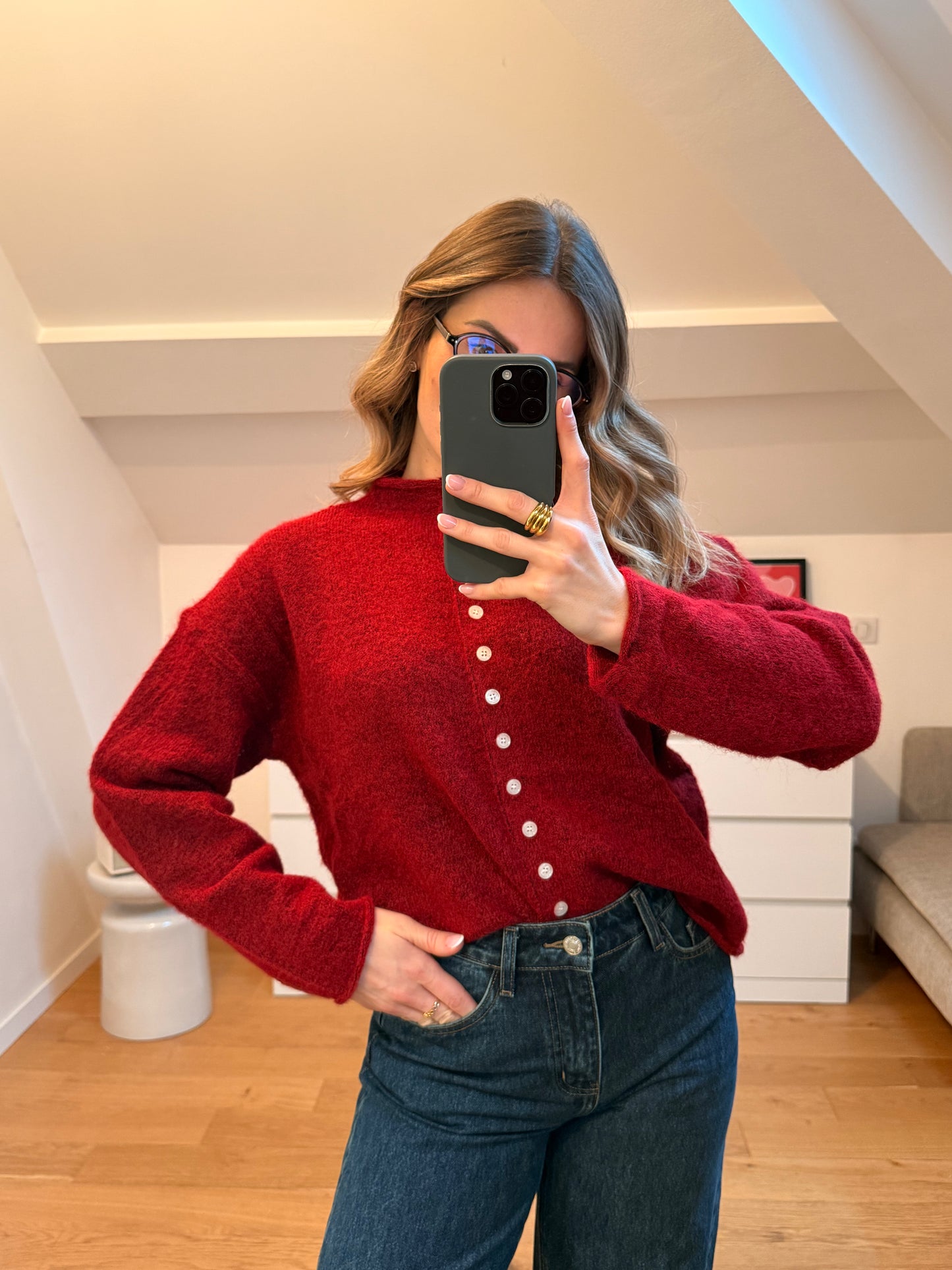 Gilet Coline - bordeaux