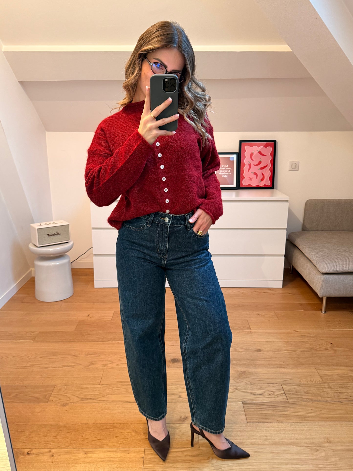 Gilet Coline - bordeaux