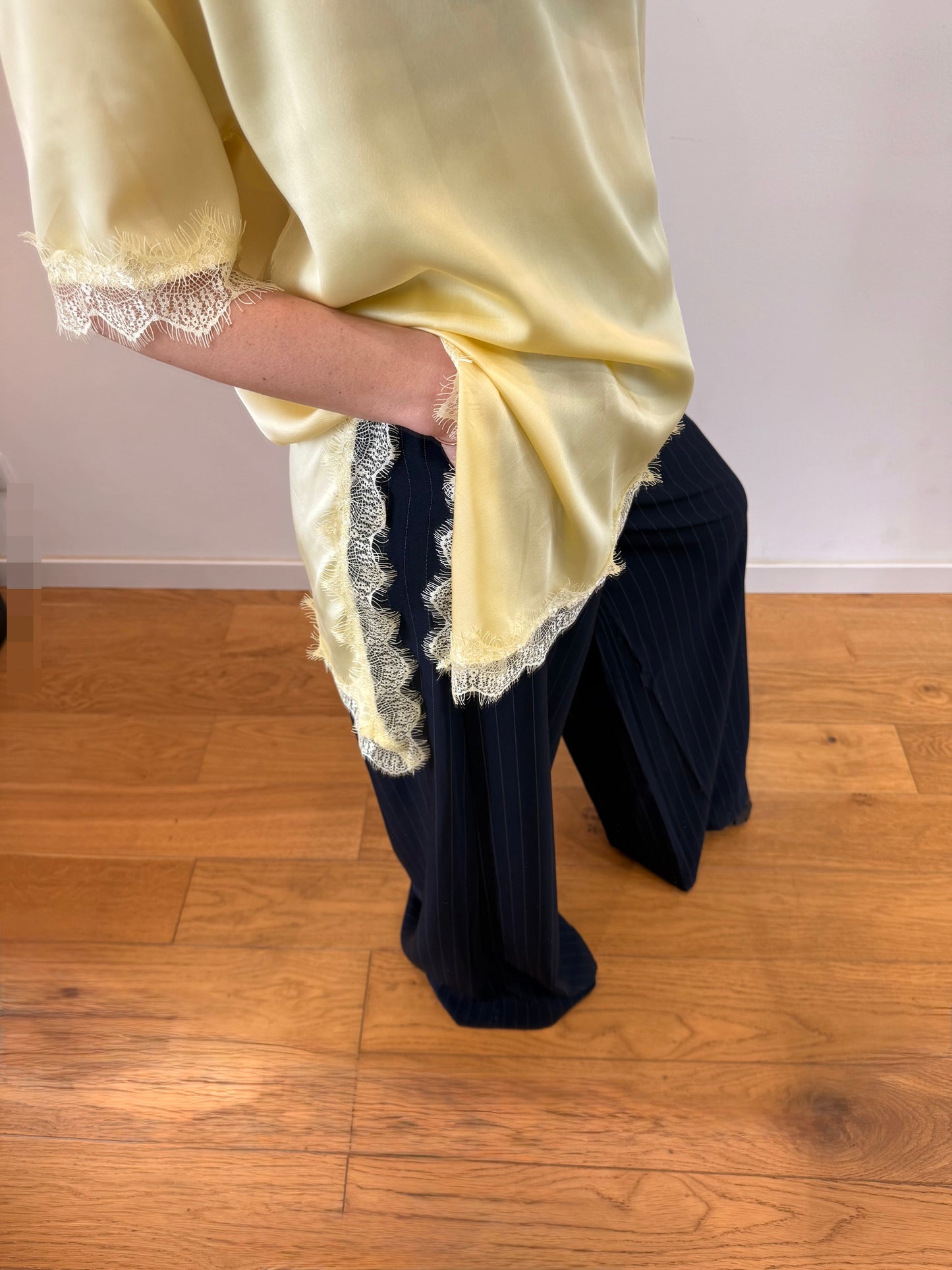 T-shirt dentelle - jaune