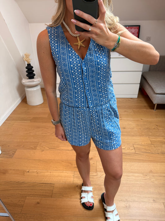 Short Loua - bleu
