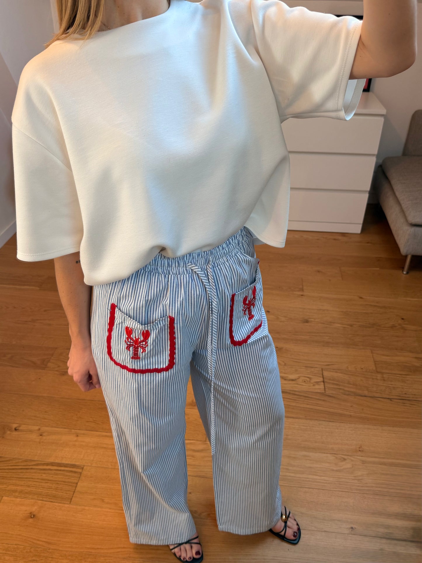 Pantalon écrevisse - bleu