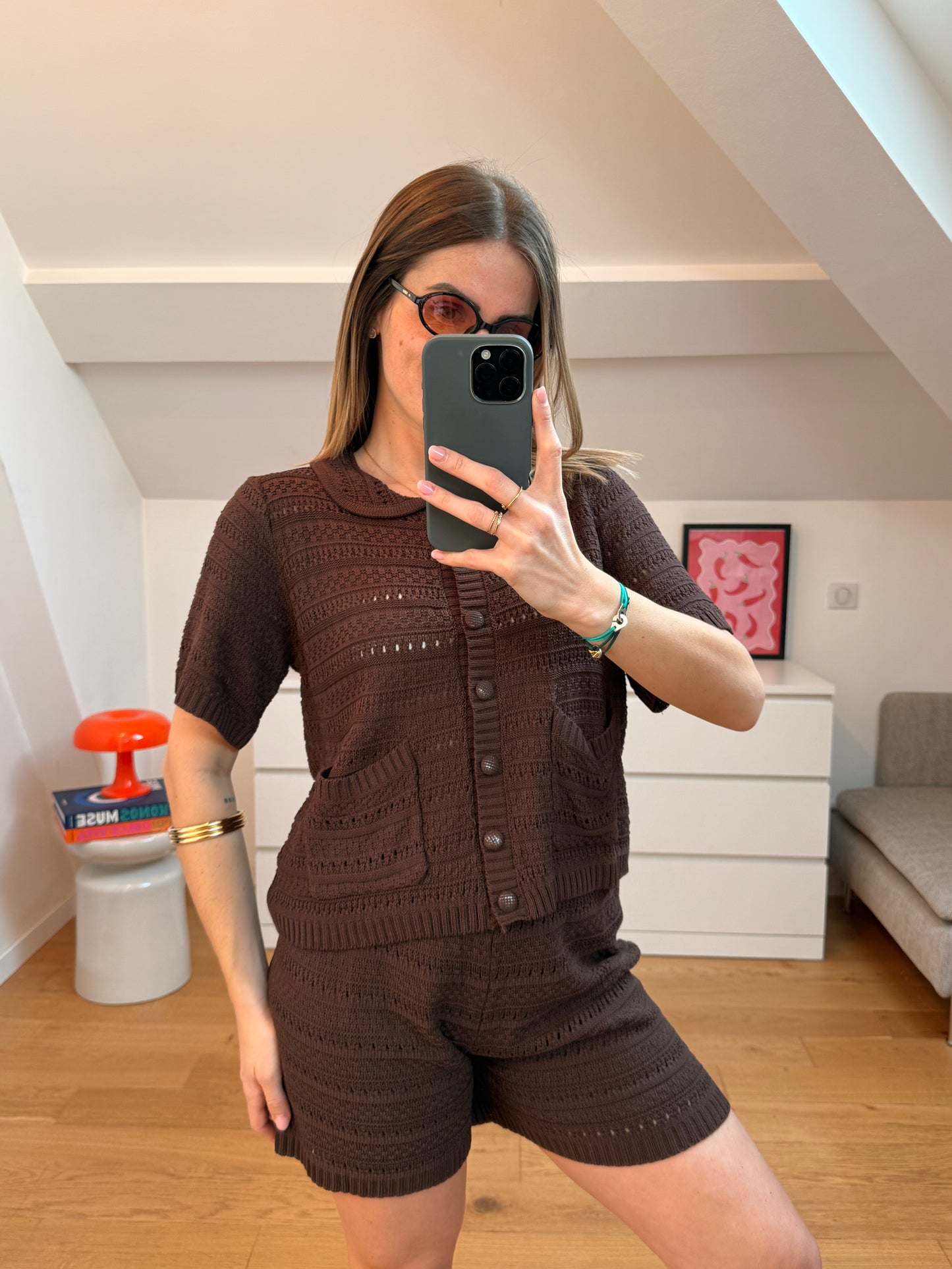 Blouse d'ensemble - marron