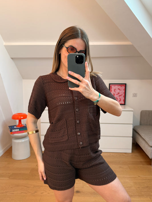 Blouse d'ensemble - marron
