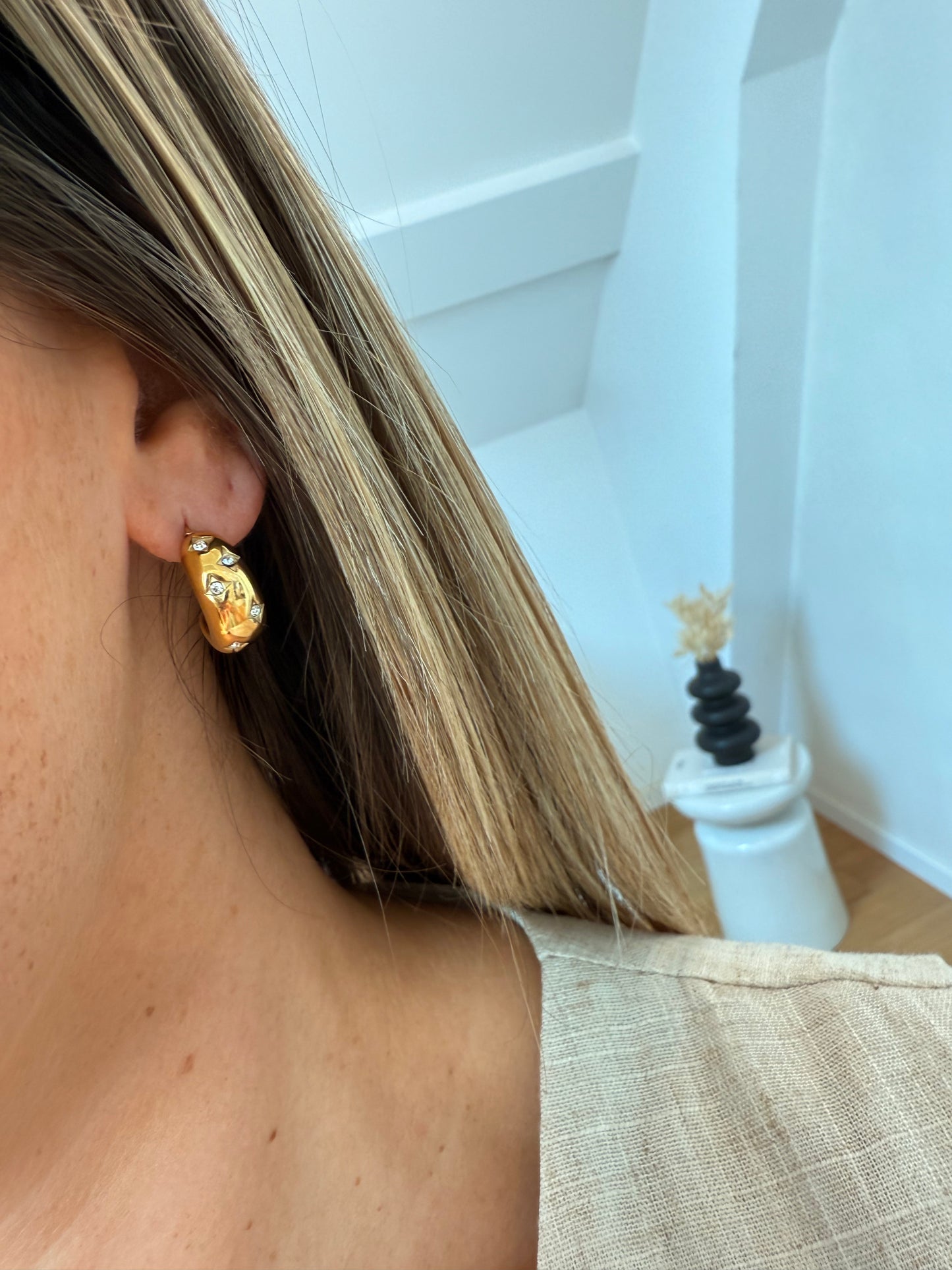 Boucles d'oreilles Tena - doré