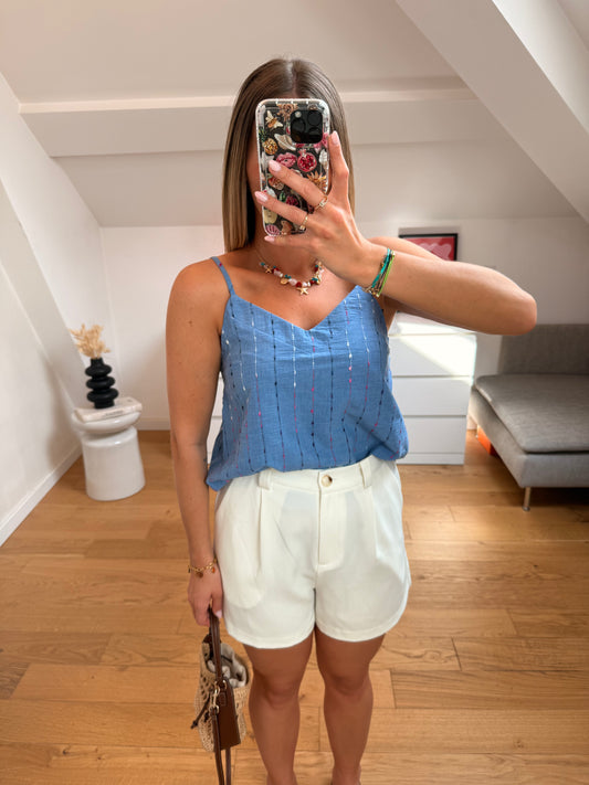 Top Malia - bleu