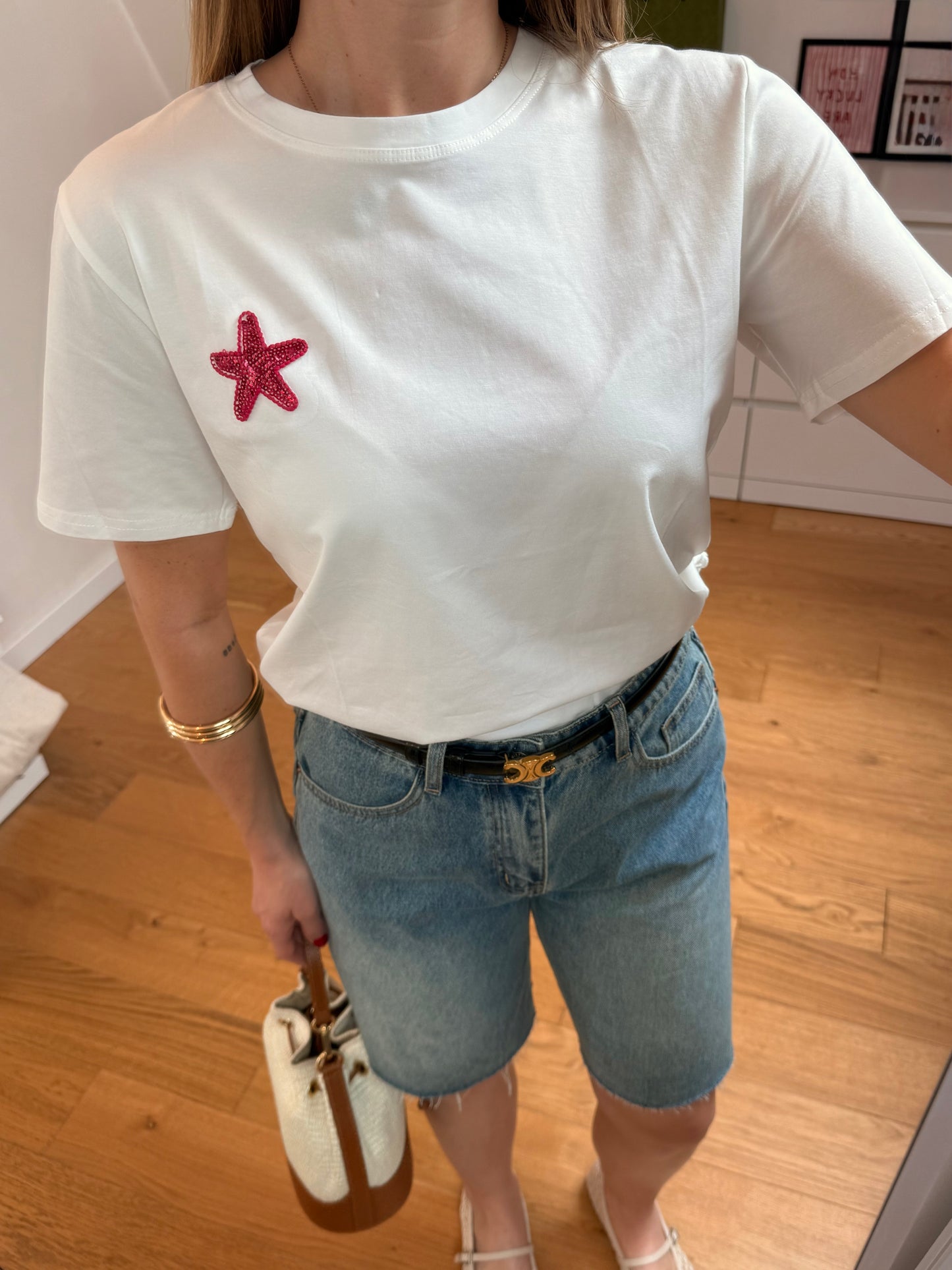 T-shirt Star - blanc
