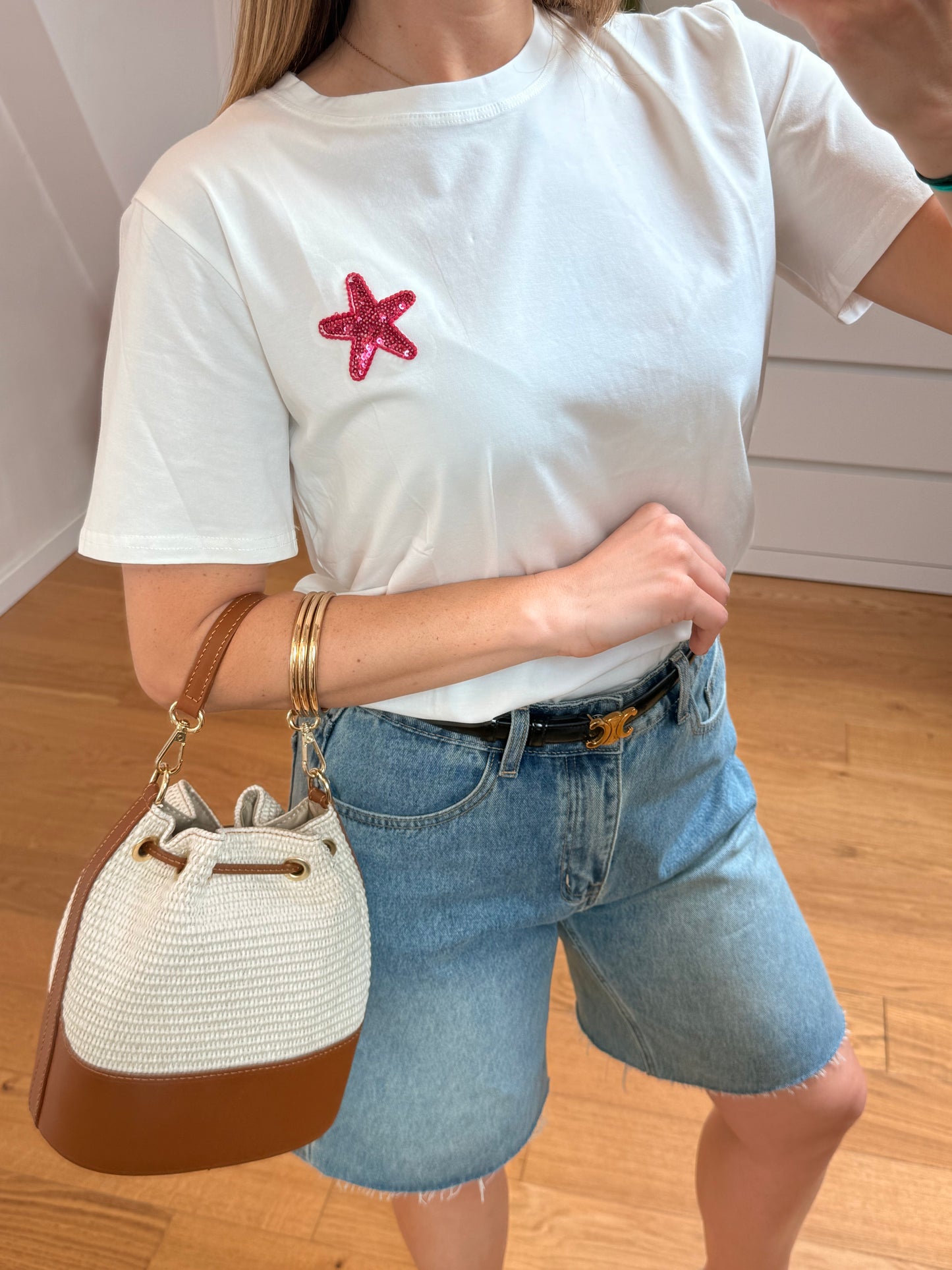 T-shirt Star - blanc