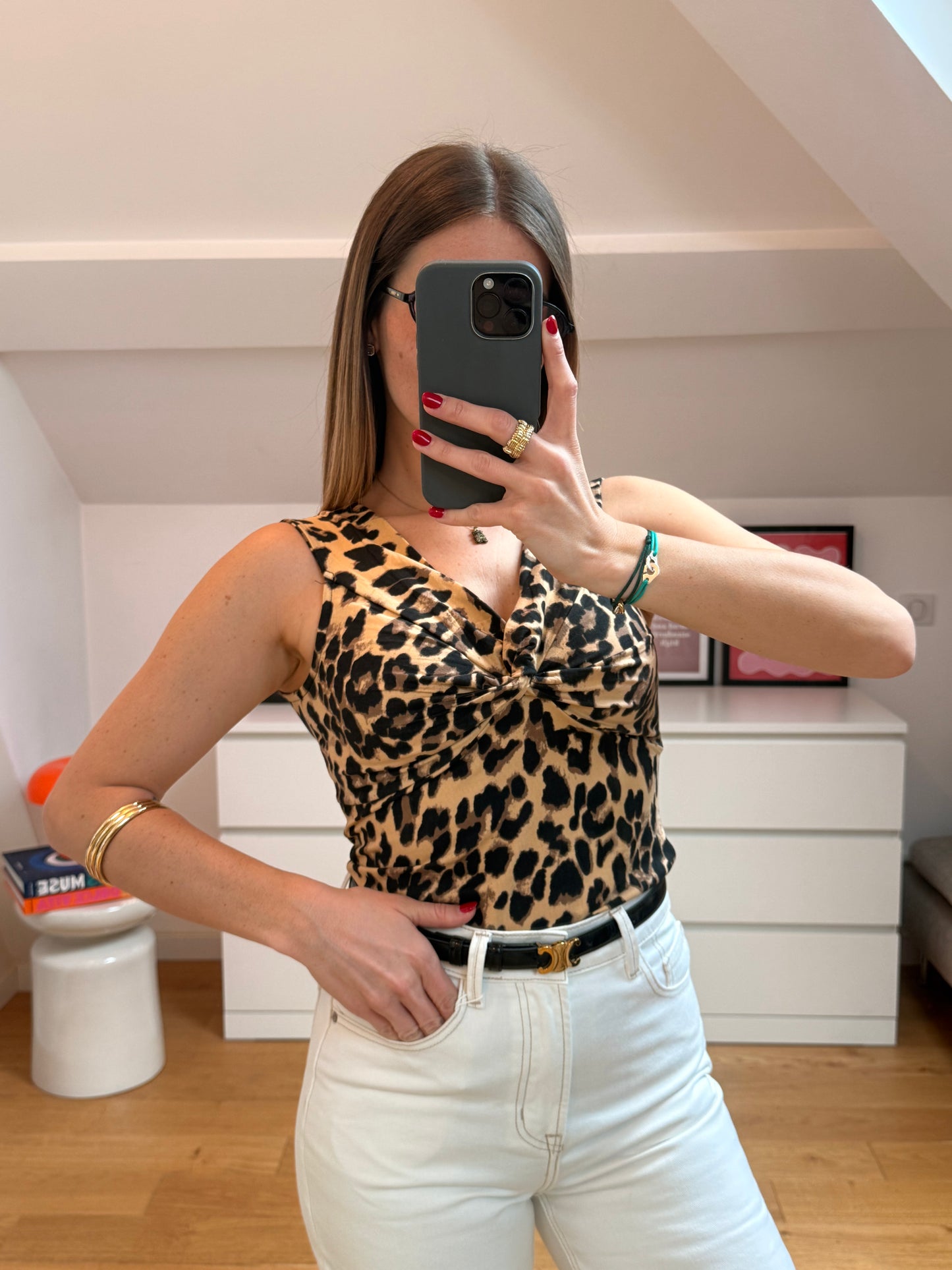 Top Faustine - léopard