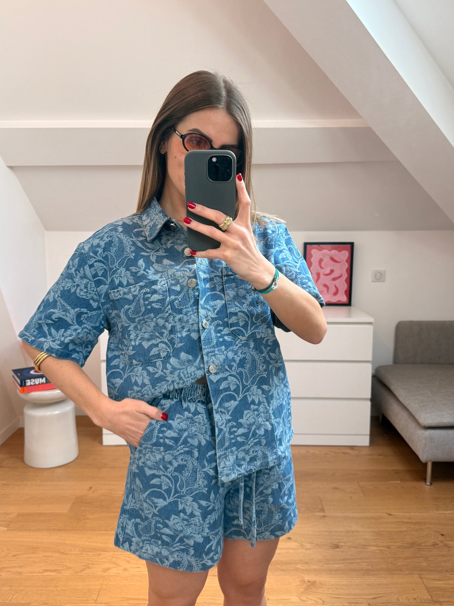 Blouse d'ensemble Moura - bleu jean