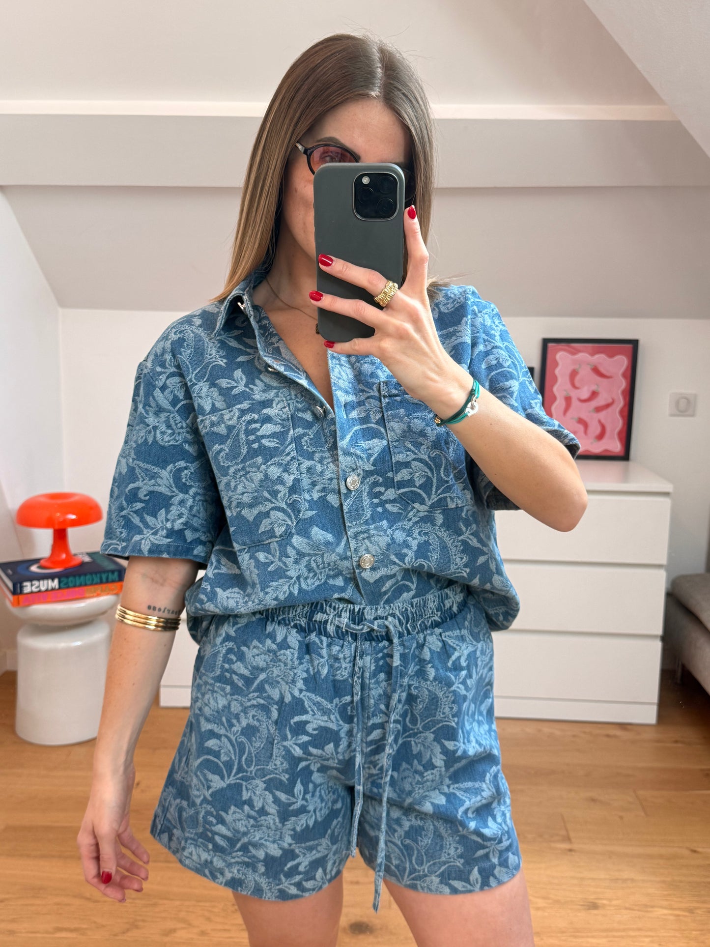 Short d'ensemble Moura - bleu jean