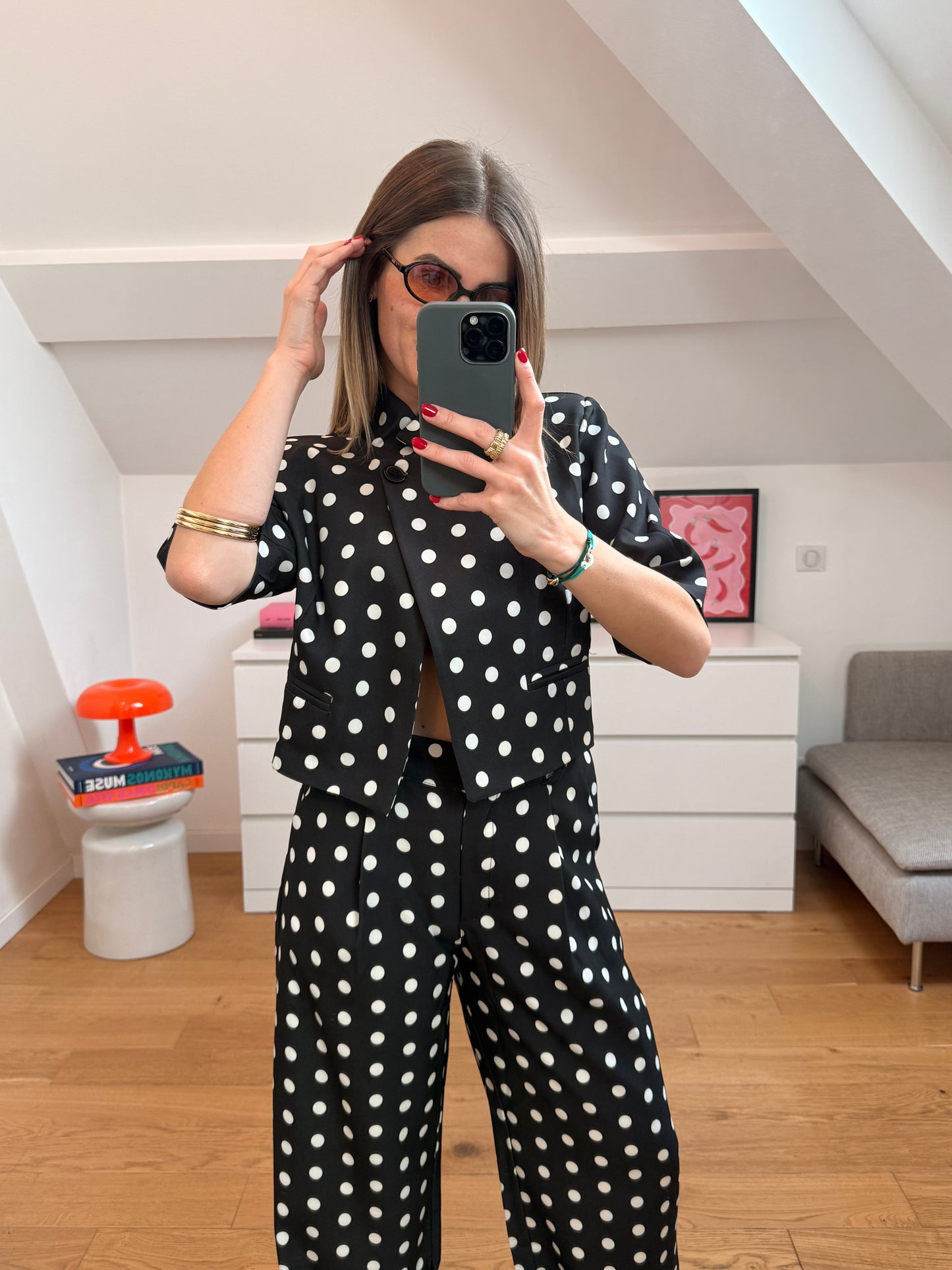 Pantalon d'ensemble Alessia - noir