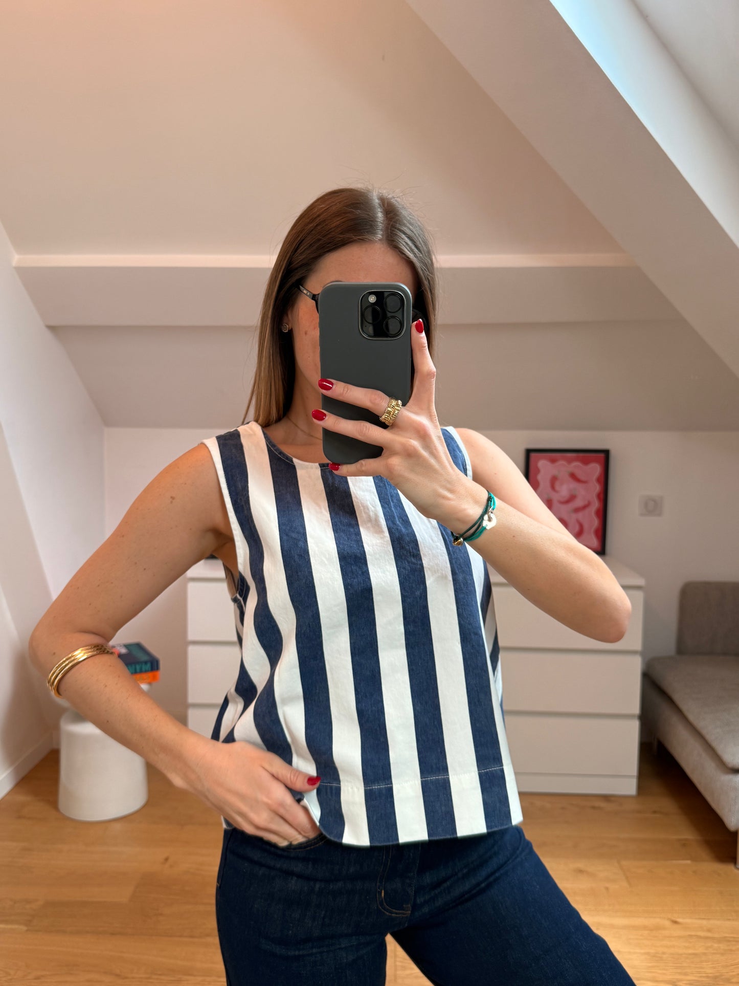 Top Mary - bleu