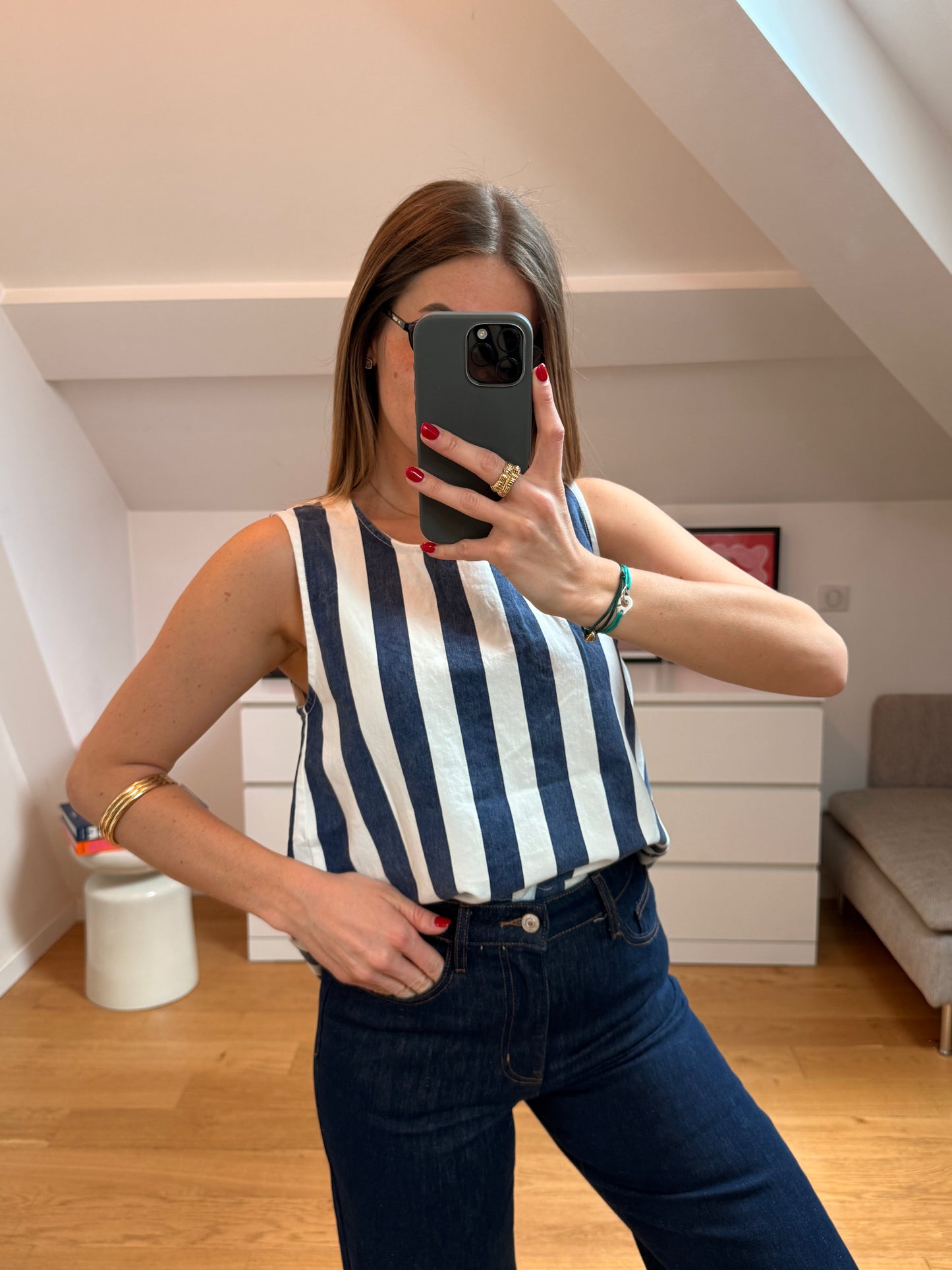 Top Mary - bleu