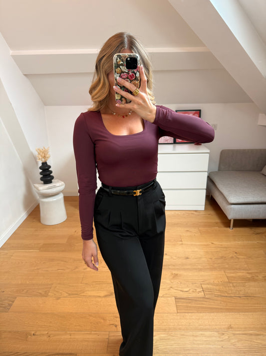 Top manches longues Lou - bordeaux