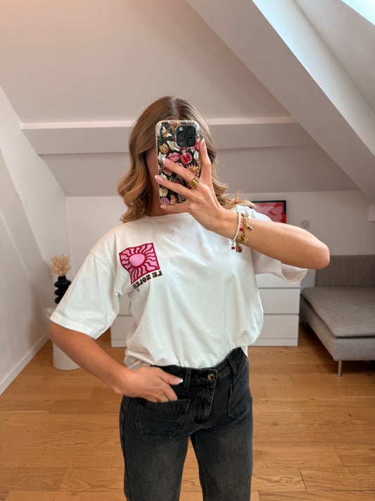 T-shirt Soleil - blanc
