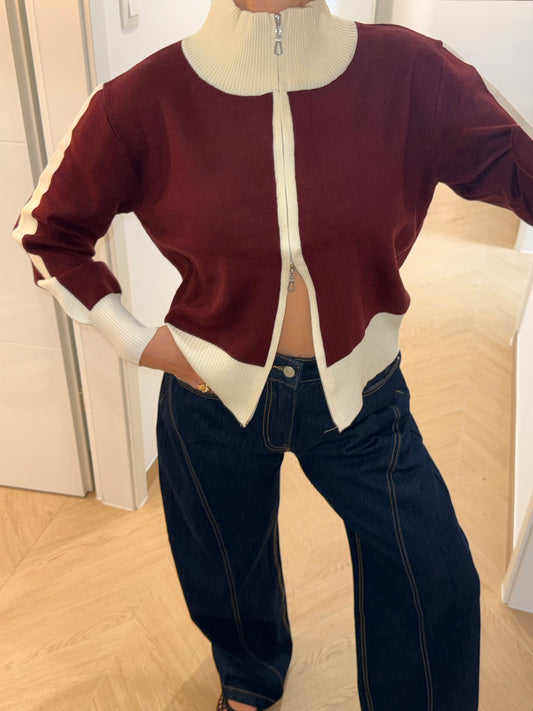Gilet Clara - bordeaux