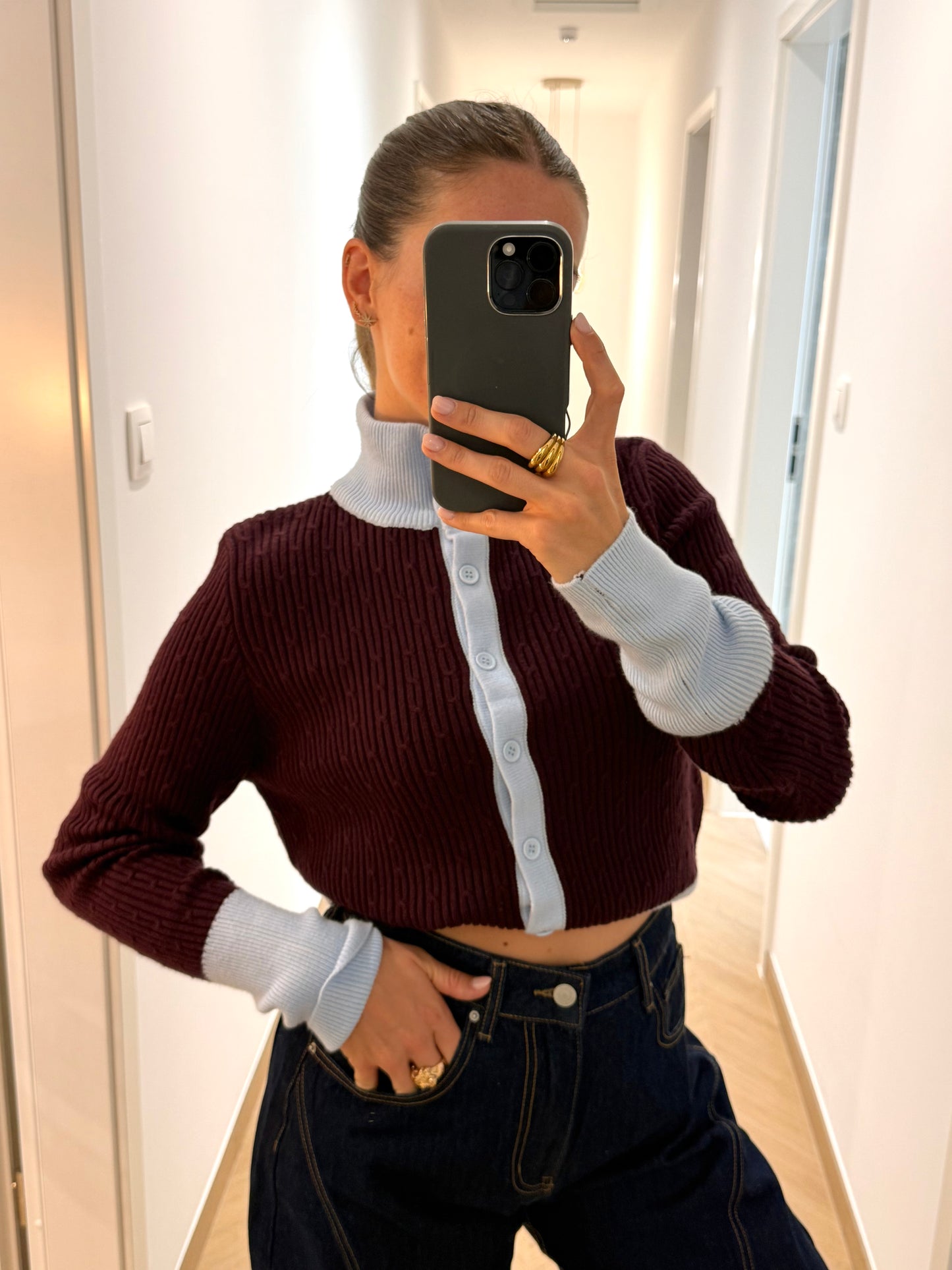 Gilet Manon - bordeaux