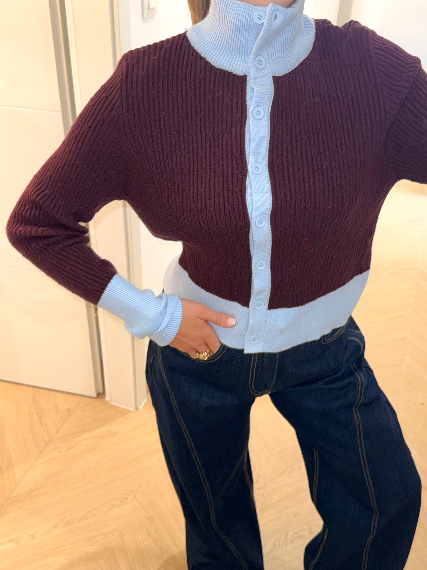 Gilet Manon - bordeaux
