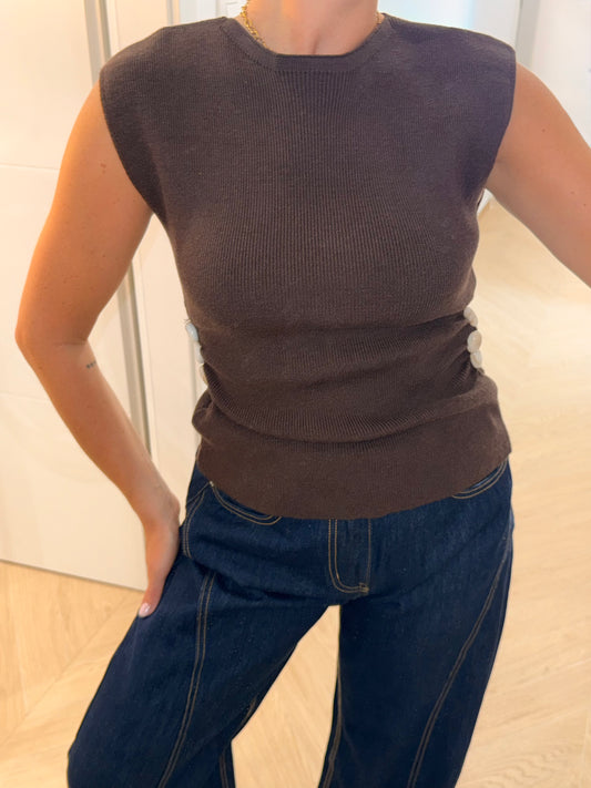 Top Margot - marron
