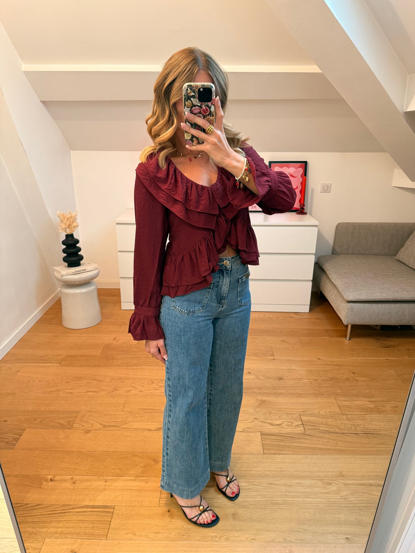 Blouse Louisa - bordeaux