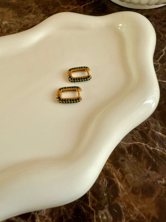 Boucles d'oreilles Rokia - vertes