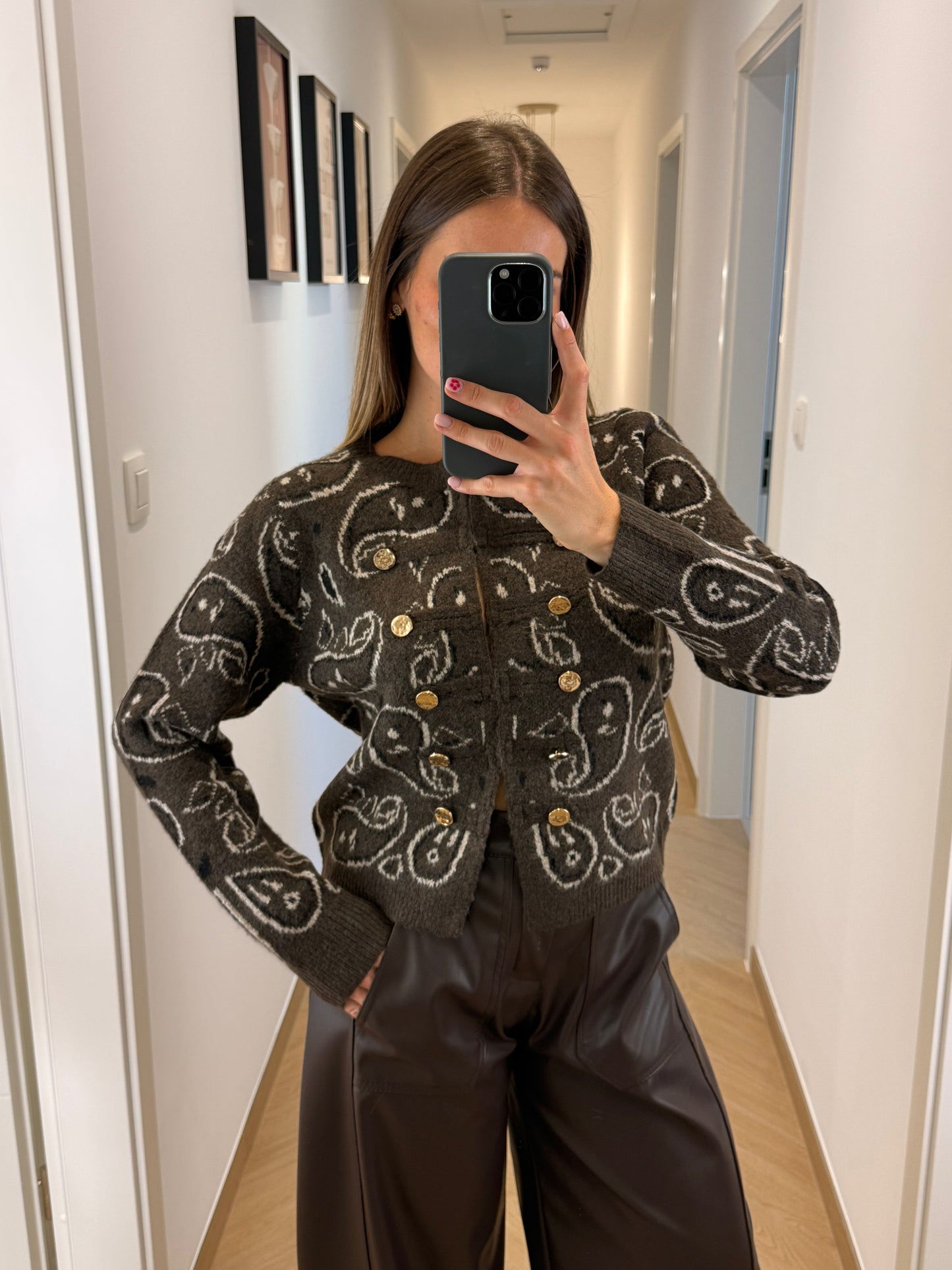 Gilet Saho - gris/marron