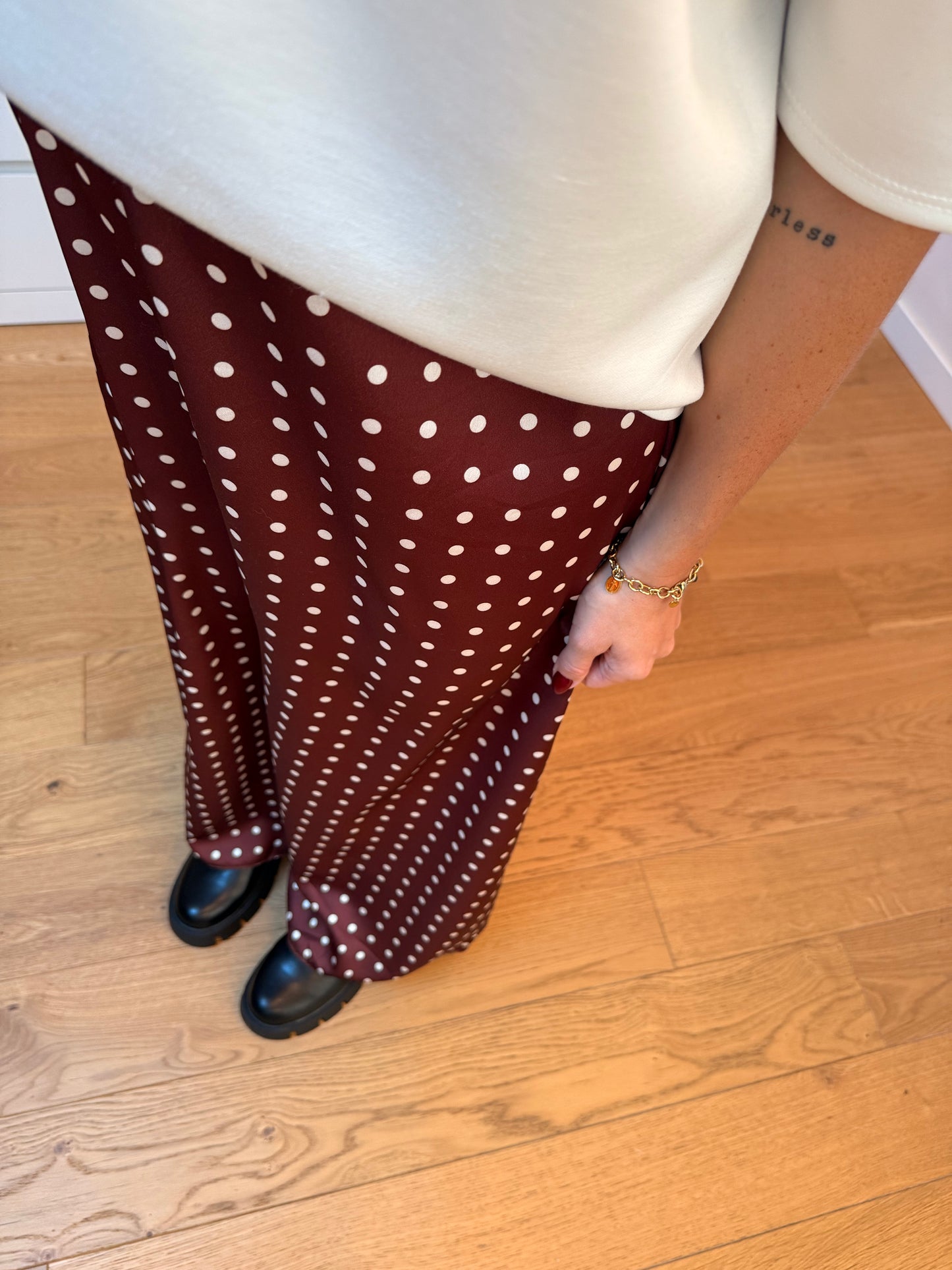 Jupe longue Lise - chocolat