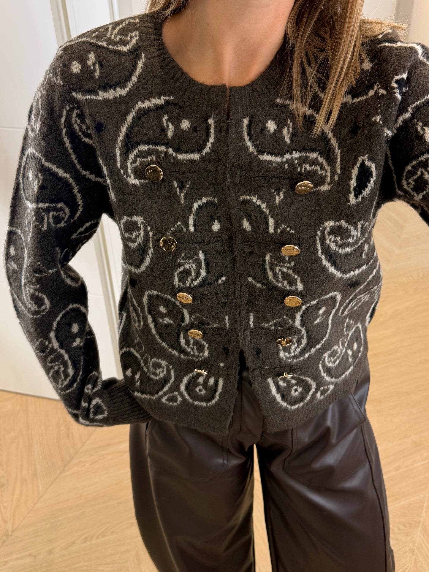 Gilet Saho - gris/marron