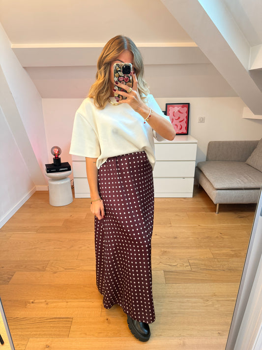 Jupe longue Lise - bordeaux