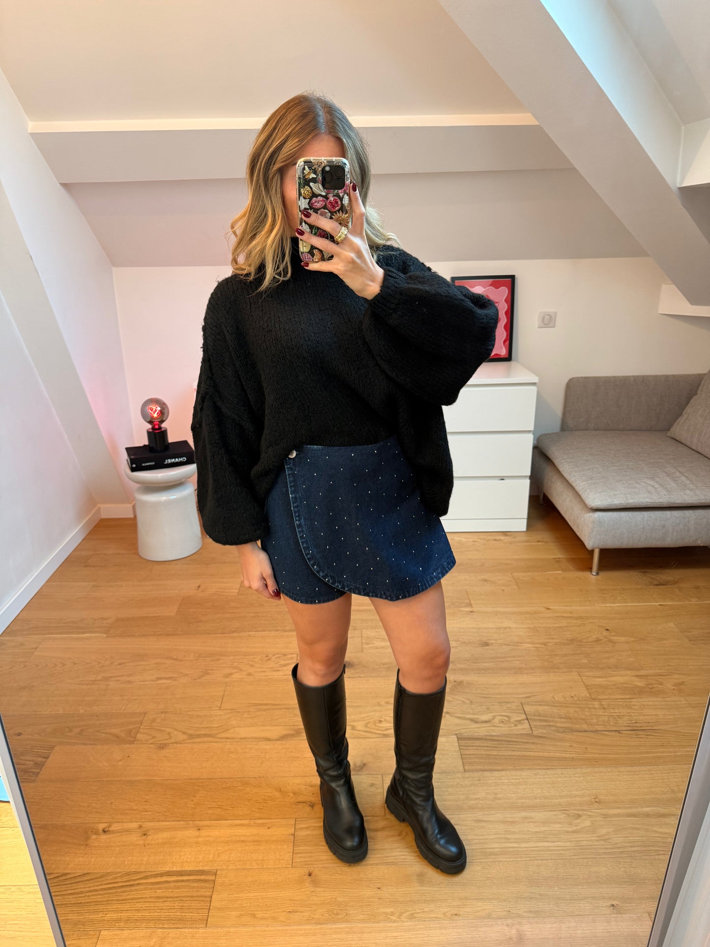 Jupe short Maya - jeans