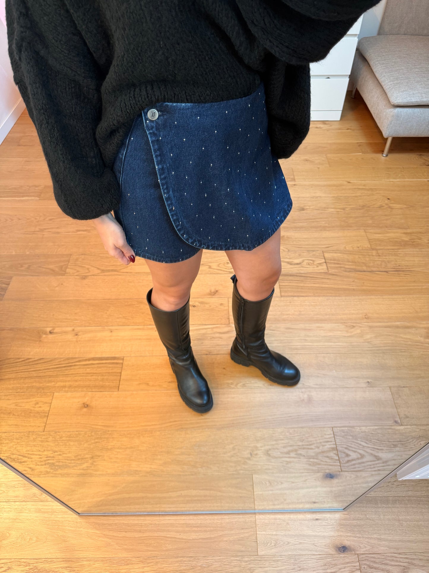 Jupe short Maya - jeans