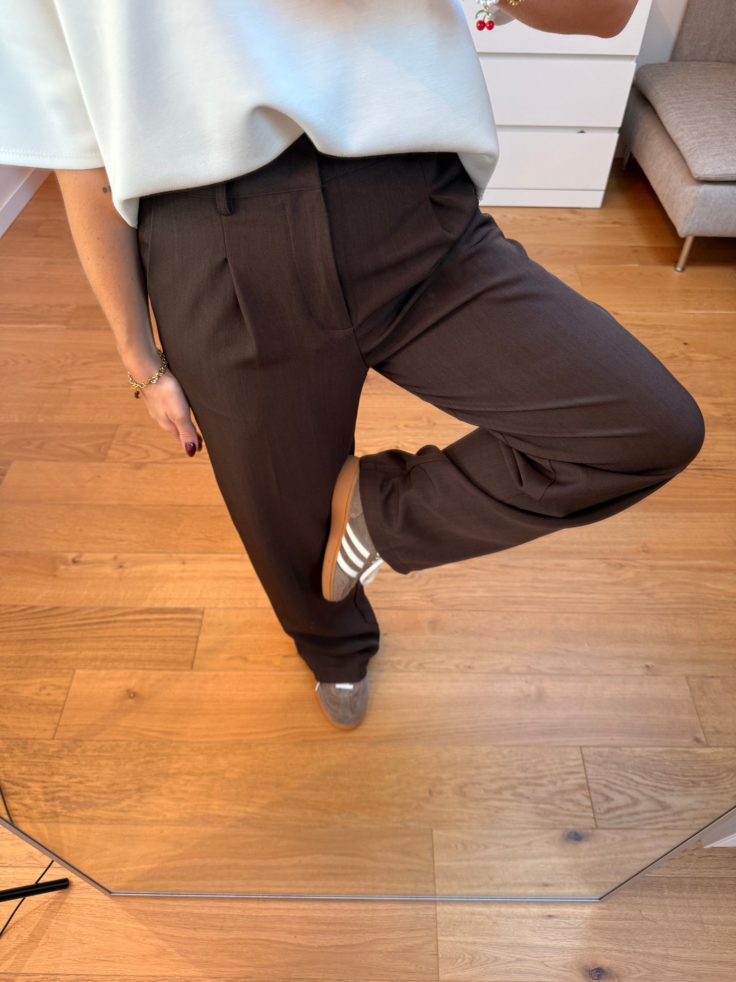 Pantalon fluide Abie - marron