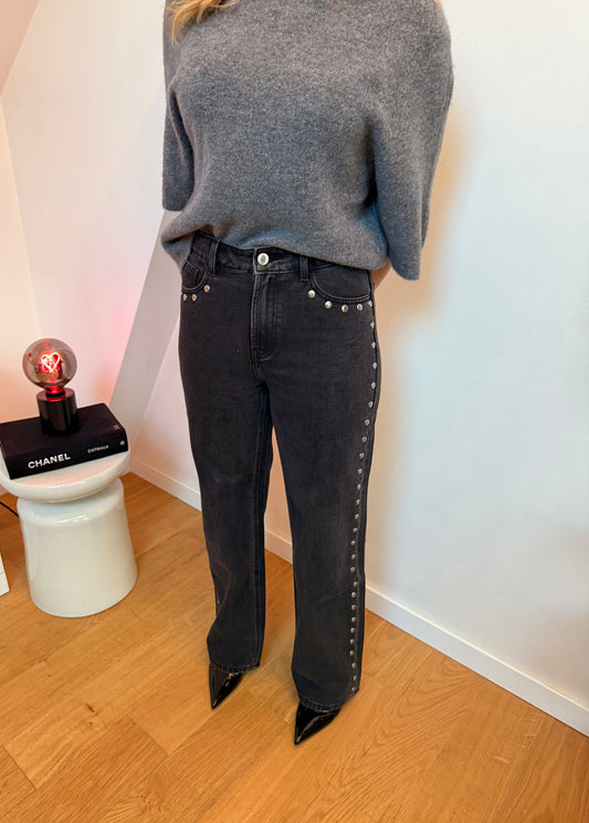 Jean cloué Riley - gris foncé